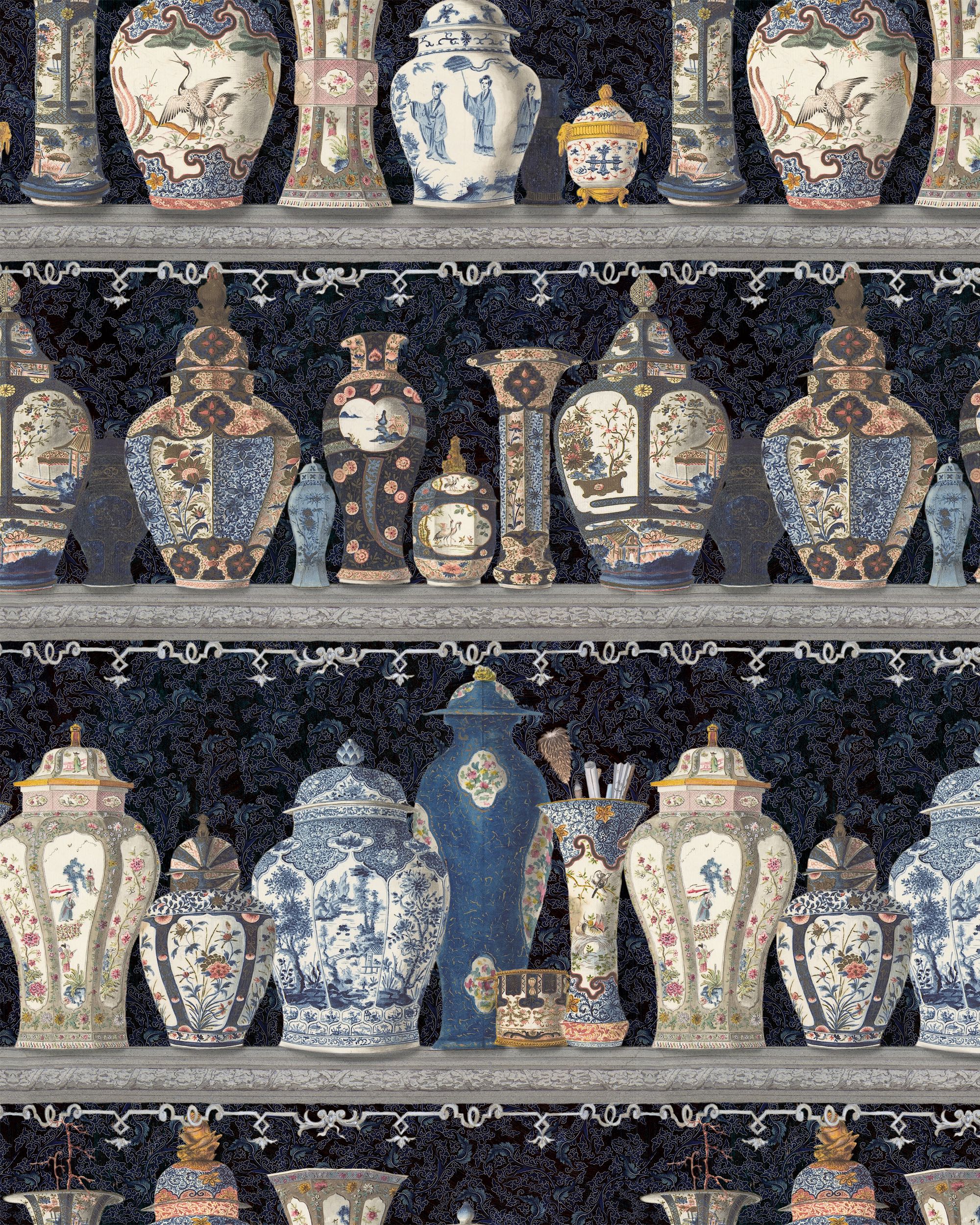 Tapete CERAMIC WONDERS Indigo-WP20596-MINDTHEGAP-MIND THE GAP Tapete CERAMIC WONDERS Indigo von MINDTHEGAP aus der Kategorie MIND THE GAP mit der Artikelnummer WP20596