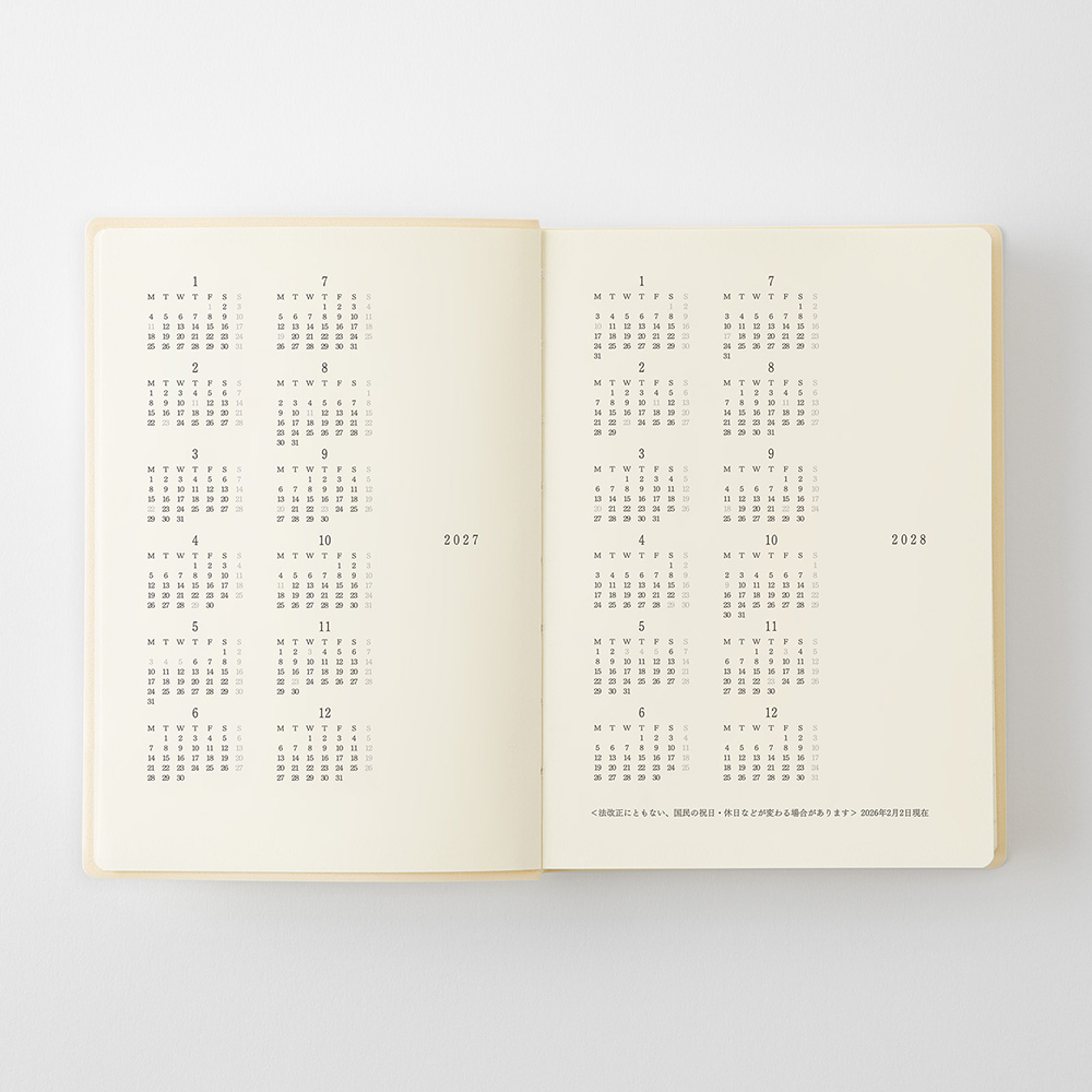 MD Notebook Kalender 1 Day 1 Page 2027 [A6]