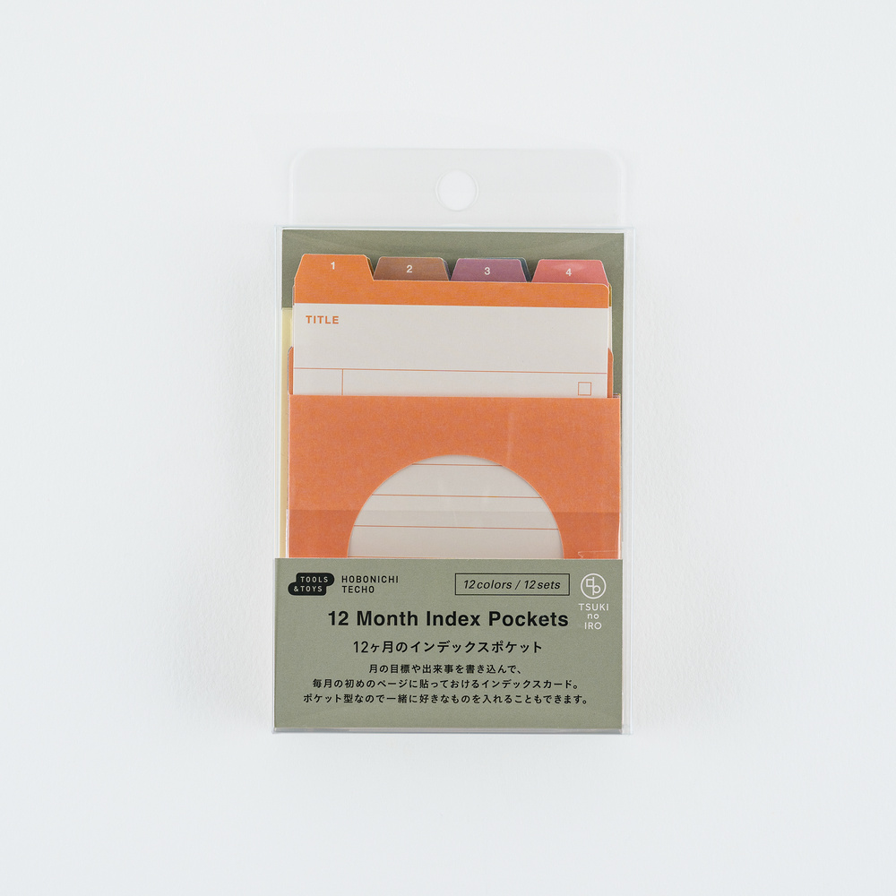 Index-Taschen 12 Monate – TSUKI no IRO | Hobonichi
