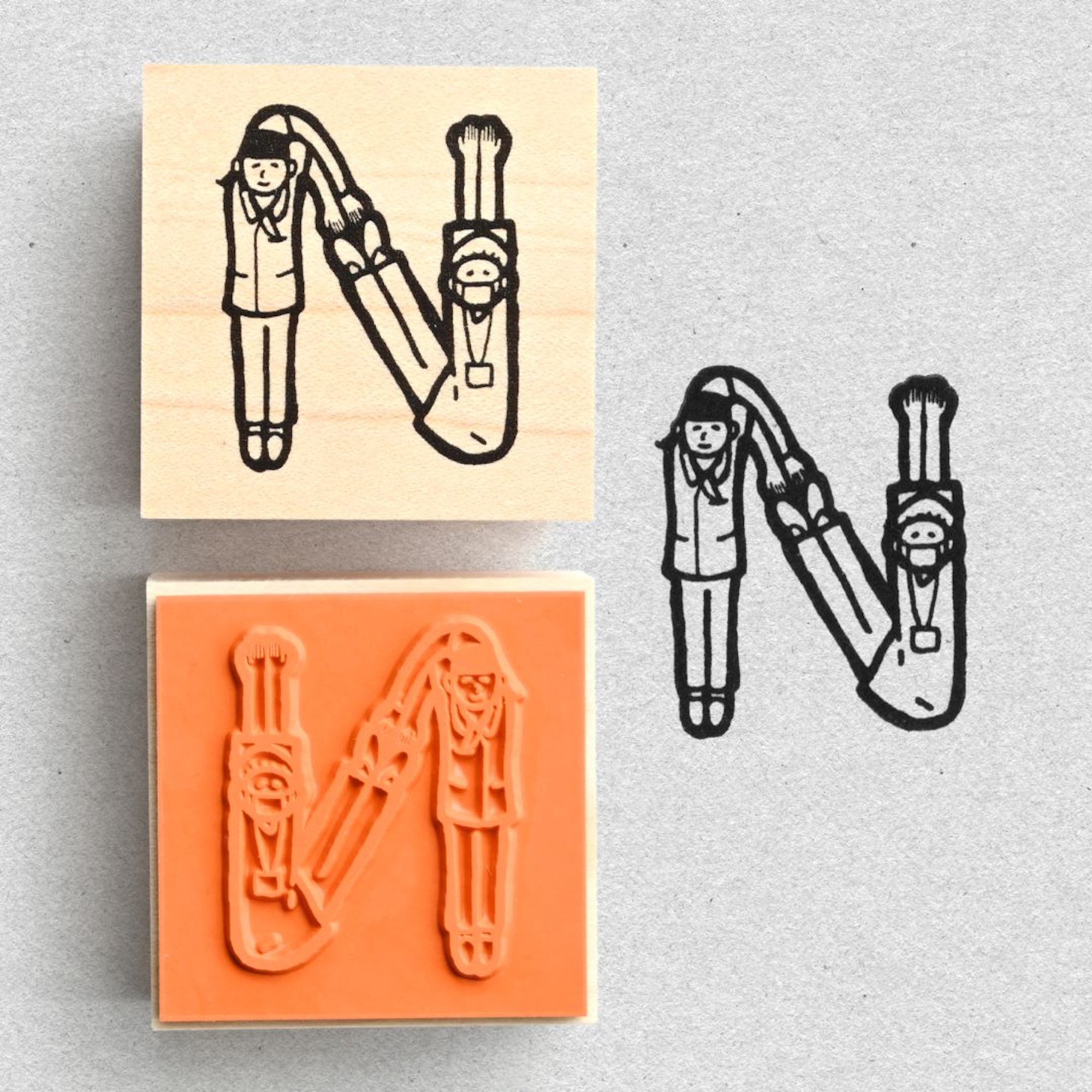 "N" - Alphabet - Japanischer Stempel-Buchstabe-ON-14-N-YAMADA-Stempel von Natsuko Oshima "N" - Alphabet - Japanischer Stempel-Buchstabe von YAMADA aus der Kategorie Stempel von Natsuko Oshima mit der Artikelnummer ON-14-N