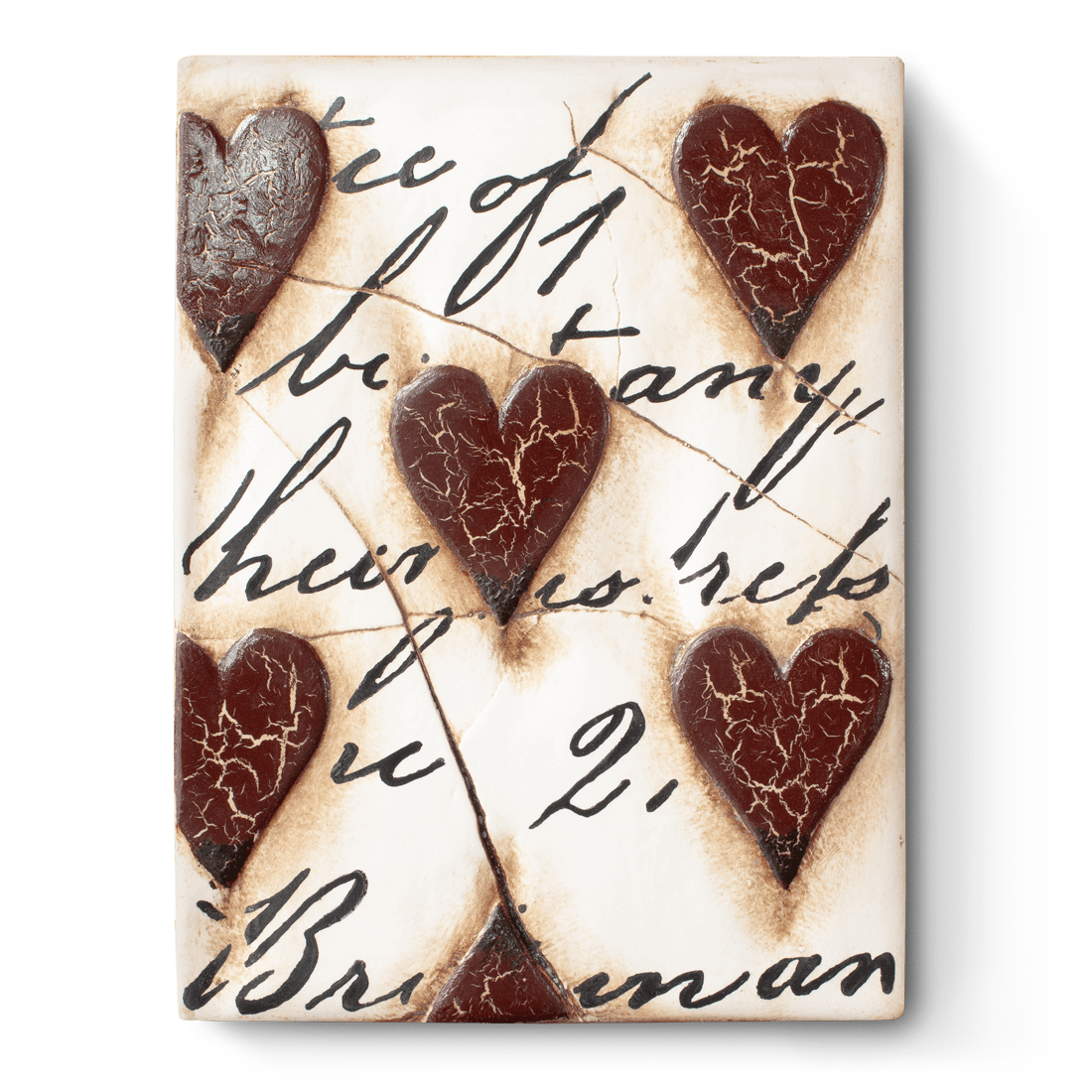 T01 - Red Hearts with Script *retired* - Memory Block Sid Dickens