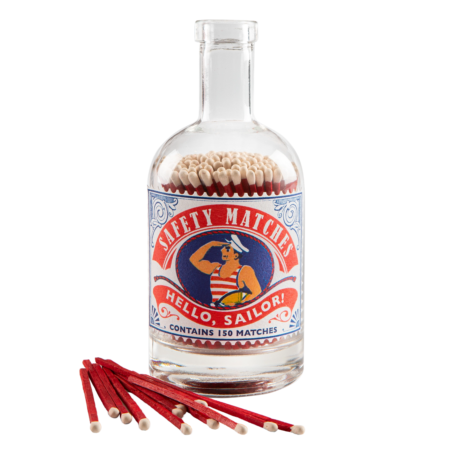 Streichhölzer "Hello Sailor" im Glas - Streichholzflasche von Archivist
