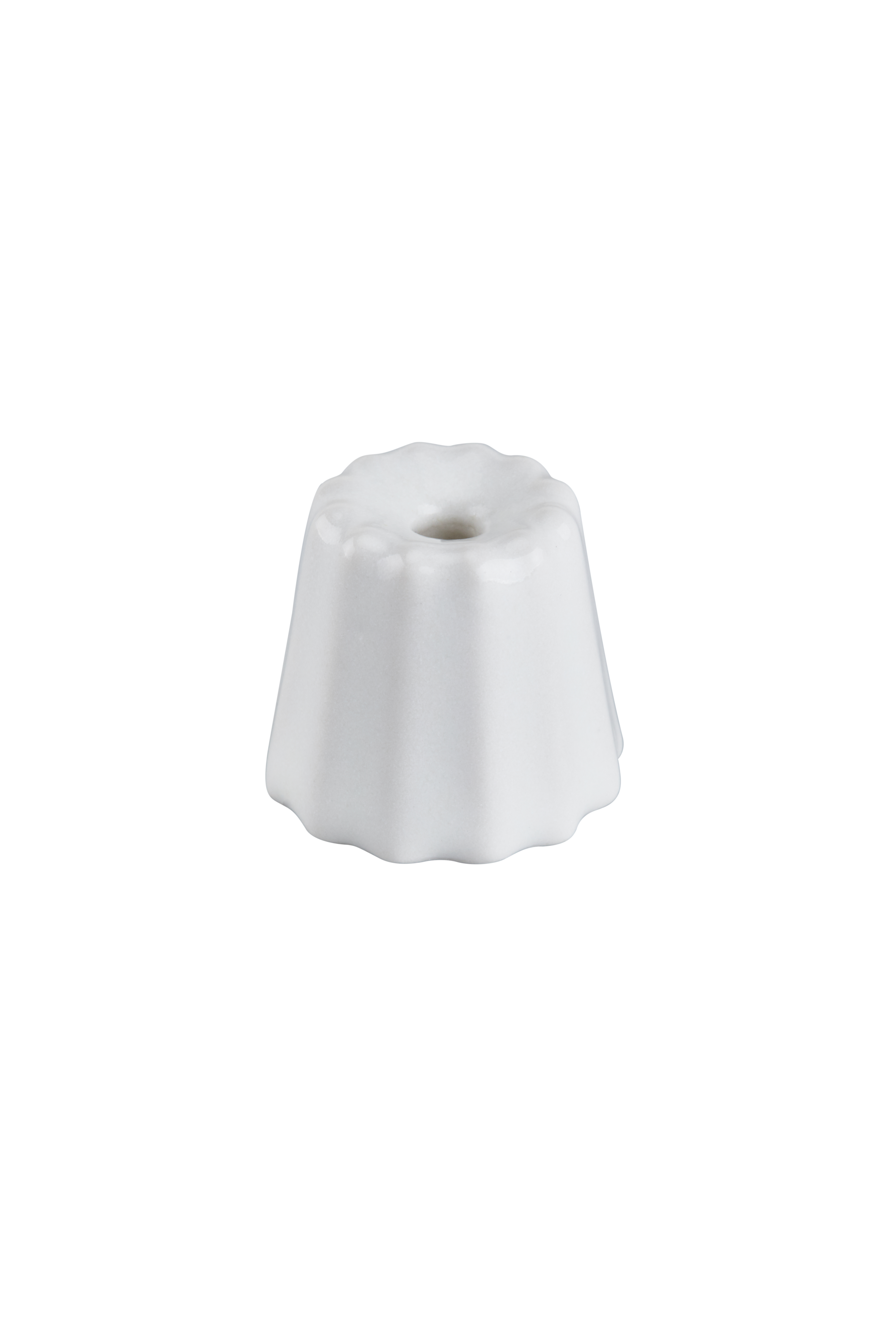 Kerzenhalter Cannelés - White - Porzellan von OVO Things Kerzenhalter Cannelés - White - Porzellan von OVO Things