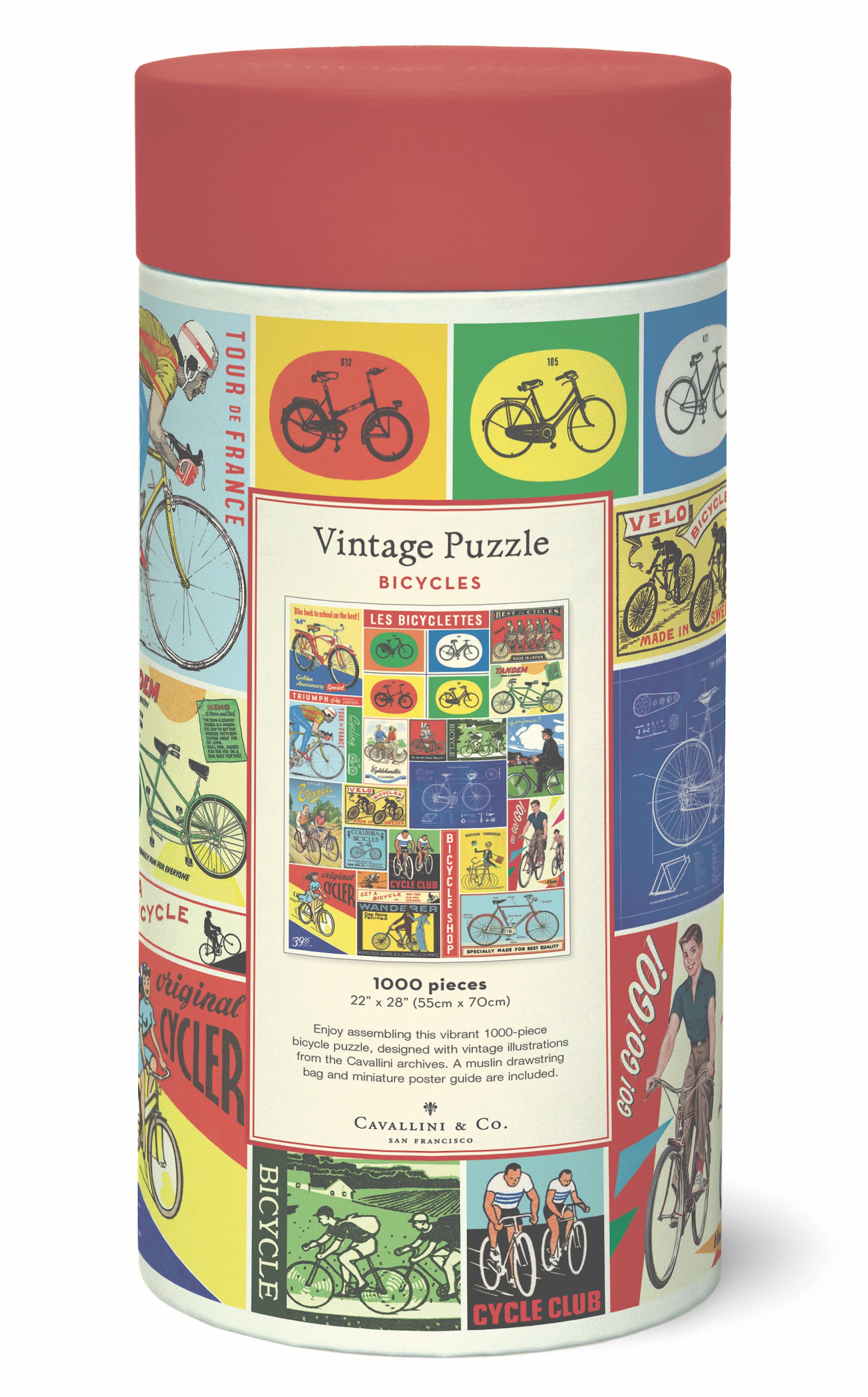 Bicycles - Vintage Puzzle von Cavallini - 1.000 Teile