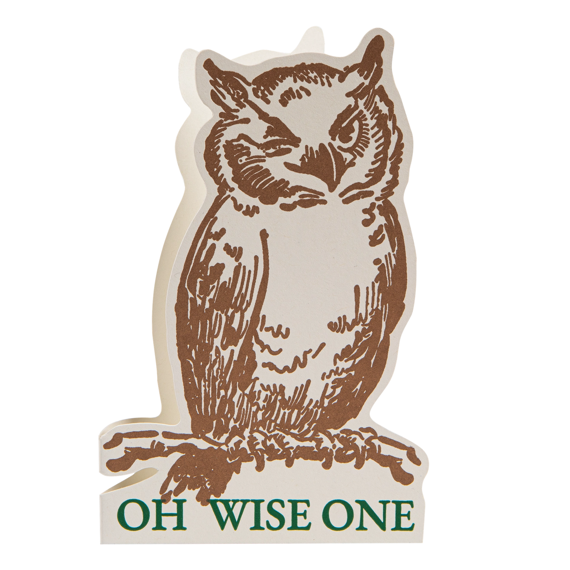 "Oh Wise One Owl" - 3D Klappkarte - Cut-Out Card von Archivist