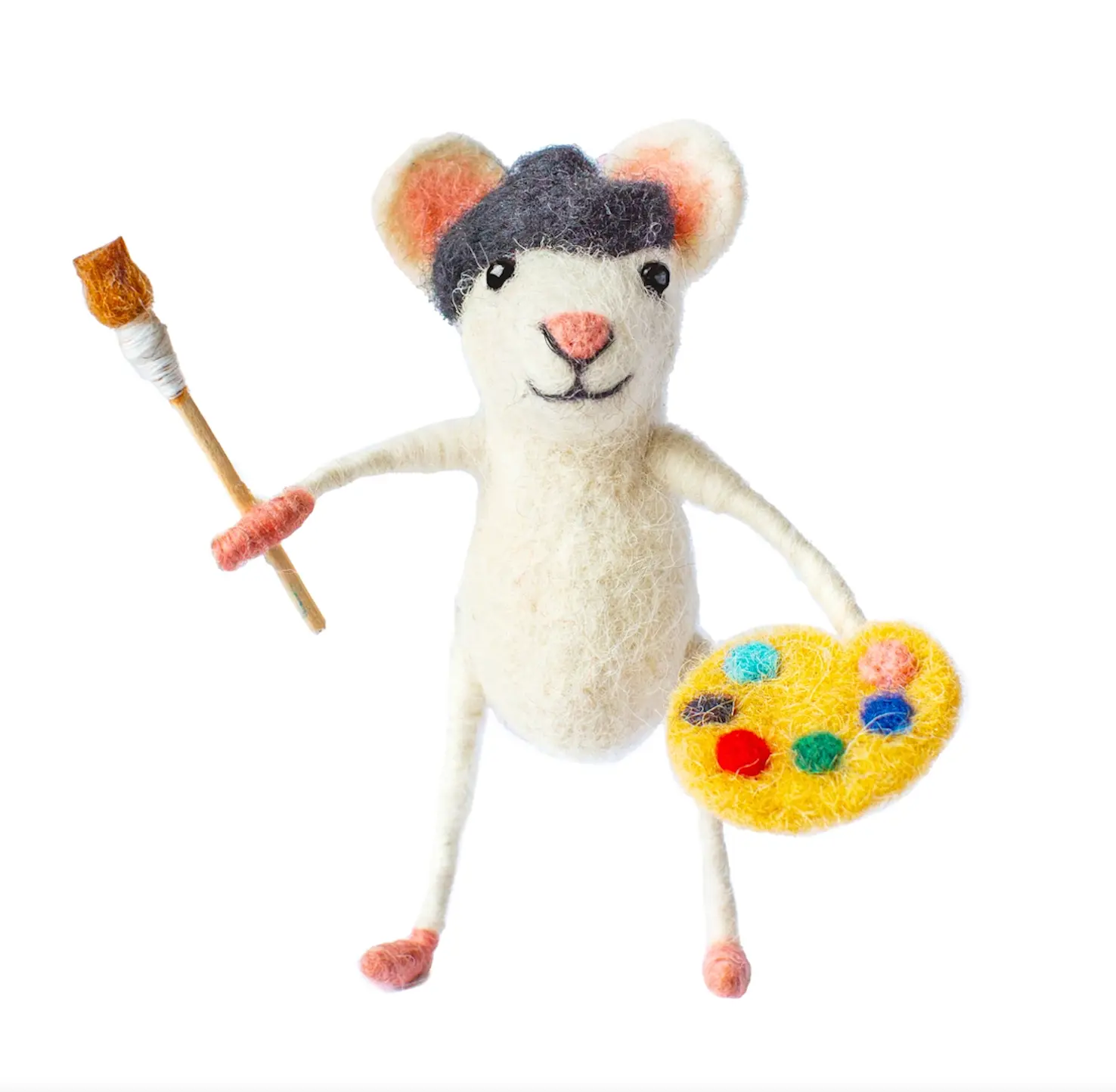 Artist Mouse - Handgefilzte Maus von Sew Heart Felt