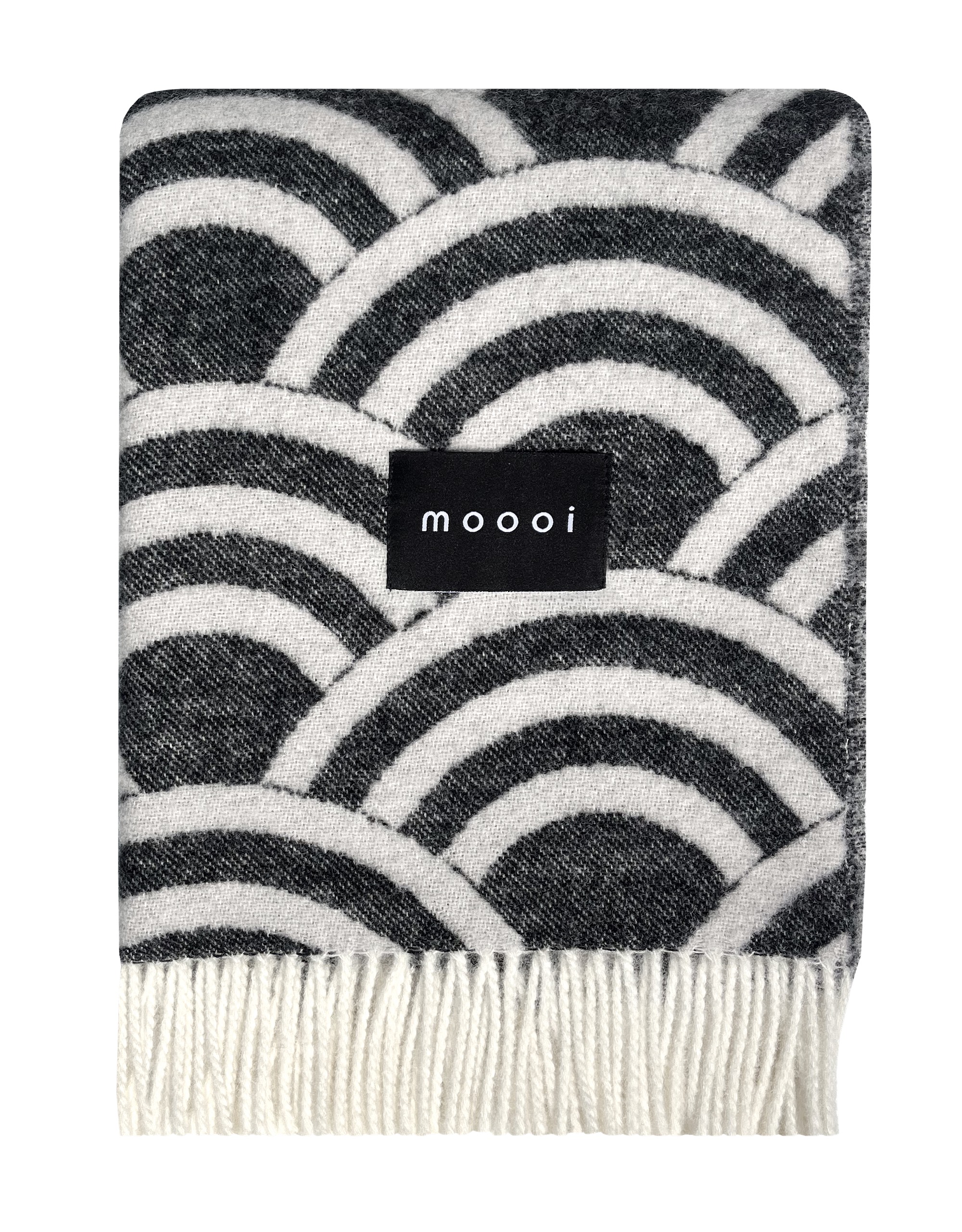 Lucky O's - Black - Schurwolldecke von Maison Deux X moooi Lucky O's - Black - Schurwolldecke von Maison Deux X moooi