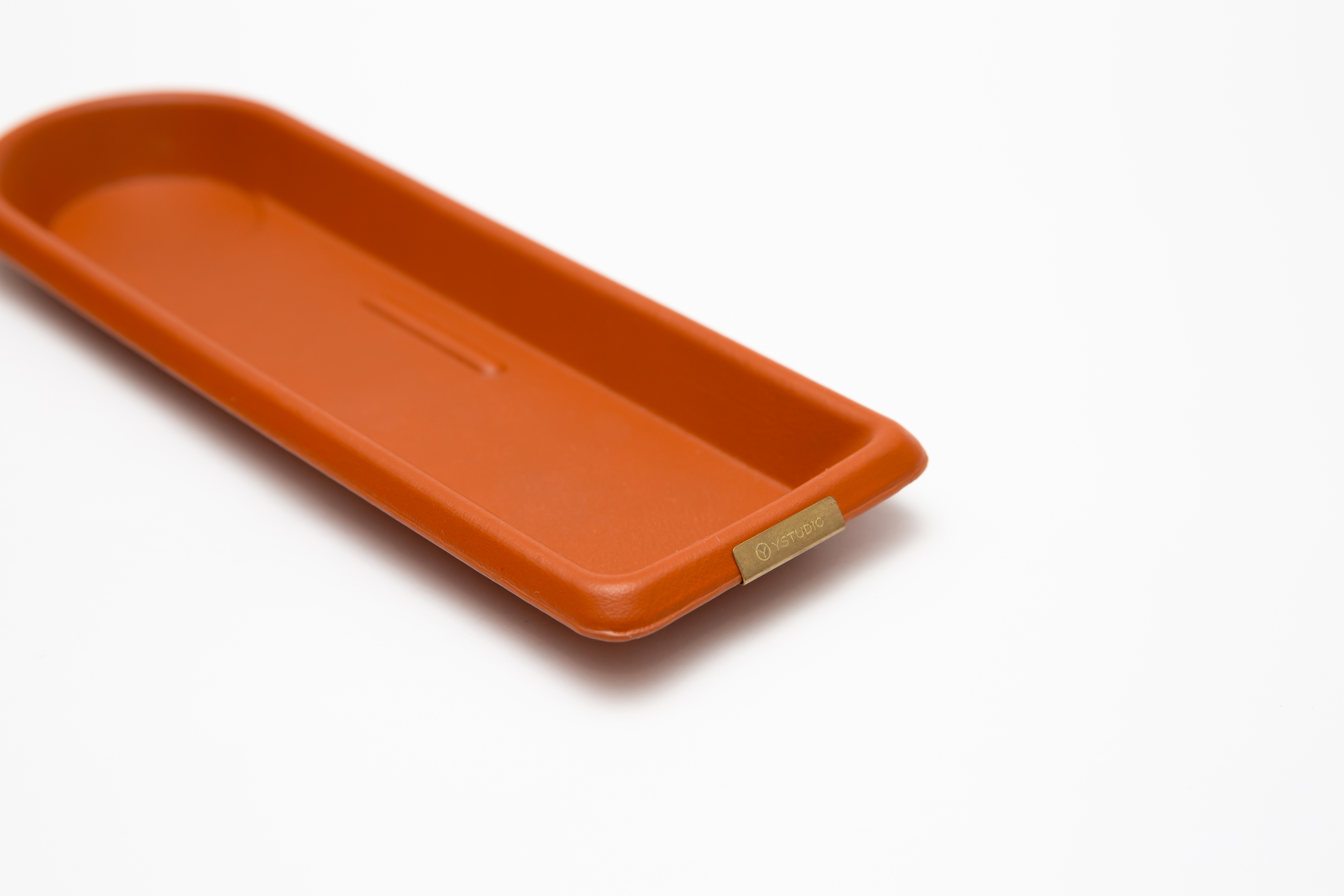 Classic Reflect - Eco Leather Tray - Brick Red - S - YSTUDIO