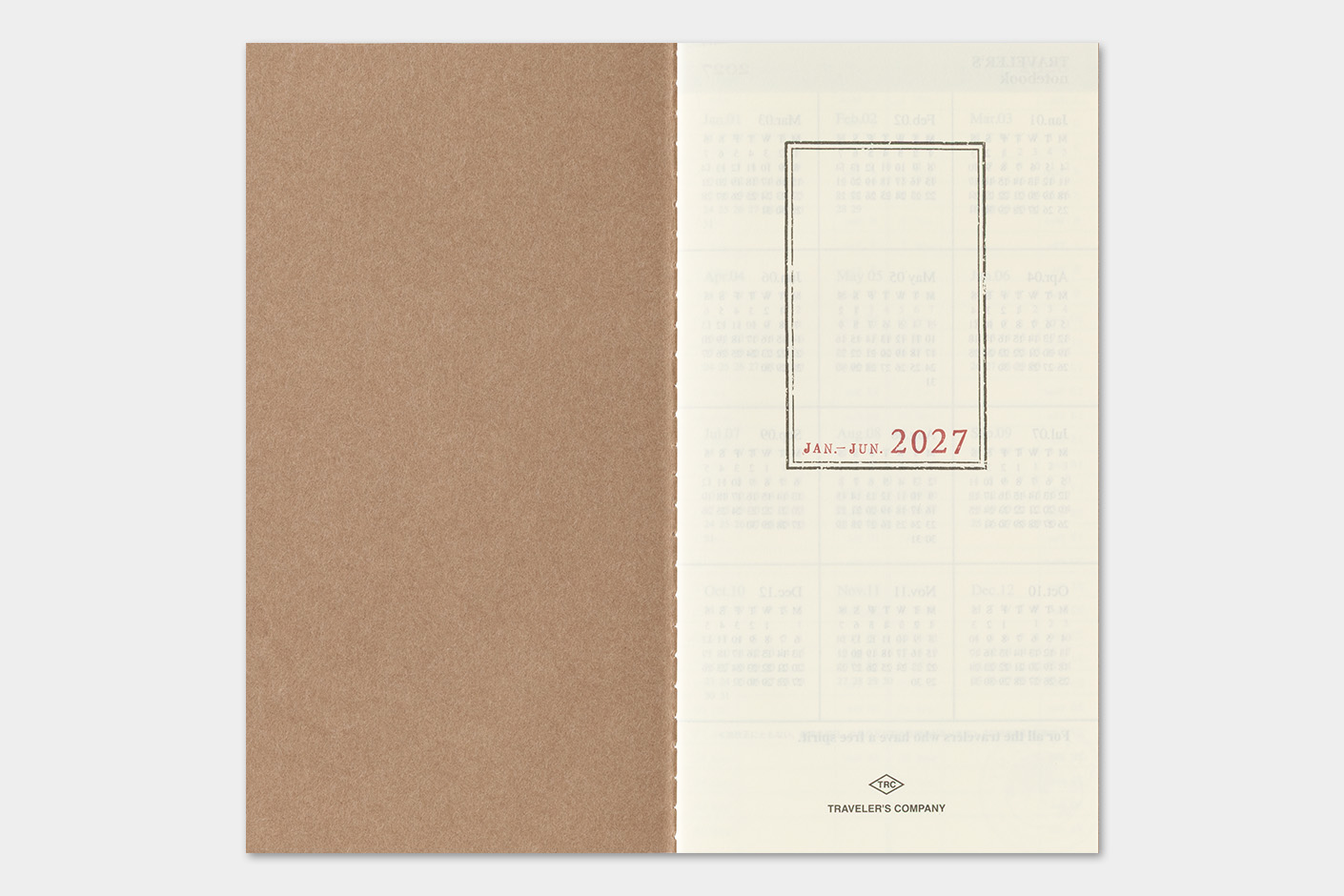 2027 Kalender (Wochenansicht + Memo) - TRAVELER'S Notebook Refill