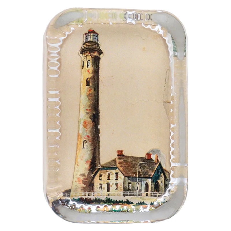 Fire Island (Lighthouse) - Briefbeschwerer - Dotted Edge Paperweight von John Derian-DRPFIS-John Derian-Paperweights - John Derian Fire Island (Lighthouse) - Briefbeschwerer - Dotted Edge Paperweight von John Derian von John Derian aus der Kategorie Paperweights - John Derian mit der Artikelnummer DRPFIS