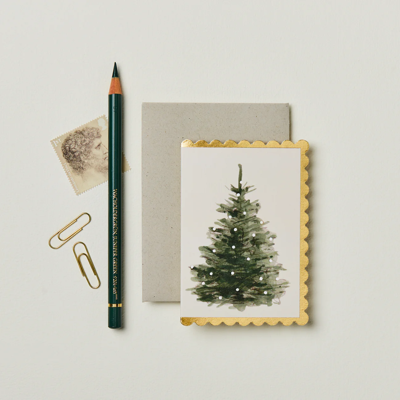 Christmas Tree - Mini Grußkarte von Wanderlust Paper Co.