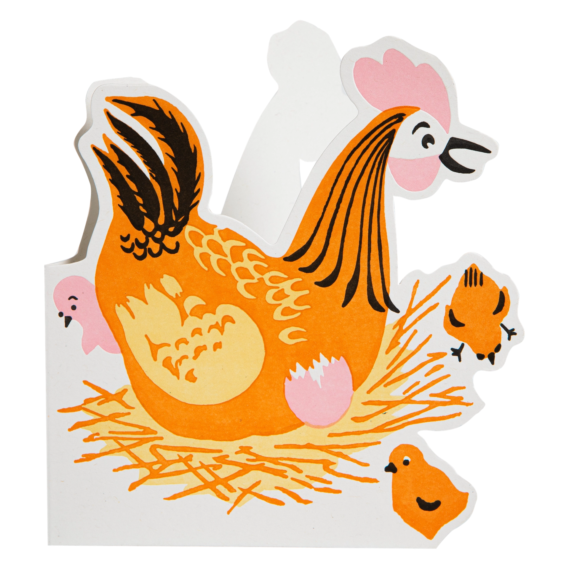 "Mother Hen" - 3D Klappkarte - Cut-Out Card von Archivist