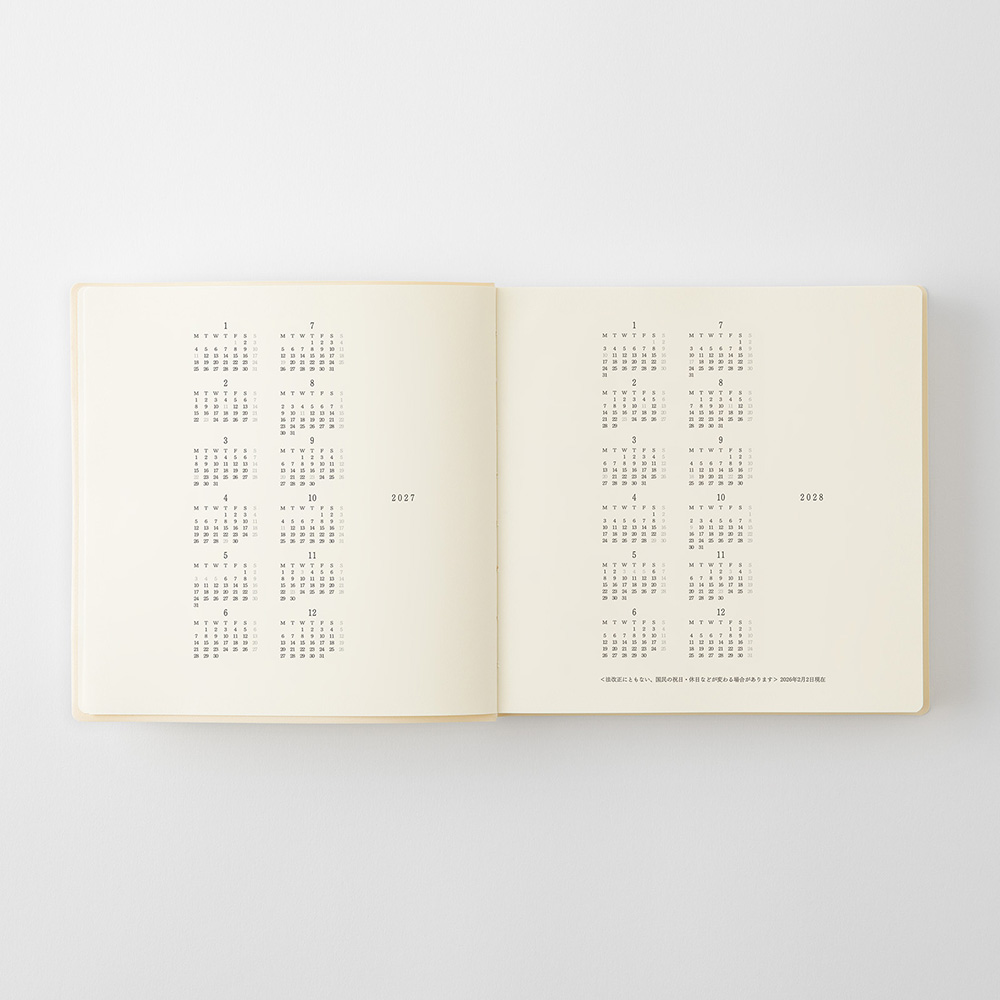 MD Notebook Kalender 1 Day 1 Page 2027 [A5 Quadrat]