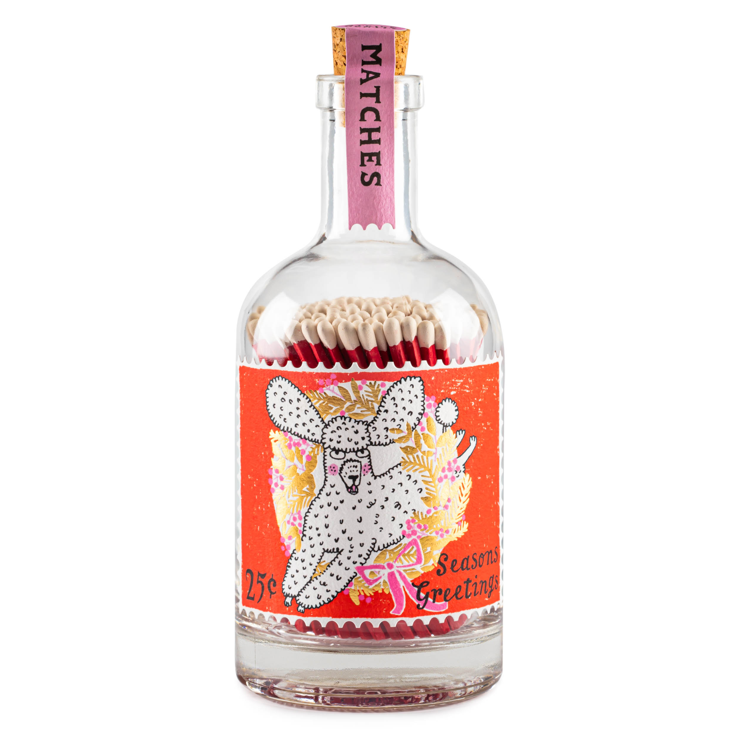 Streichhölzer "Festive Poodle" im Glas - Streichholzflasche von Archivist