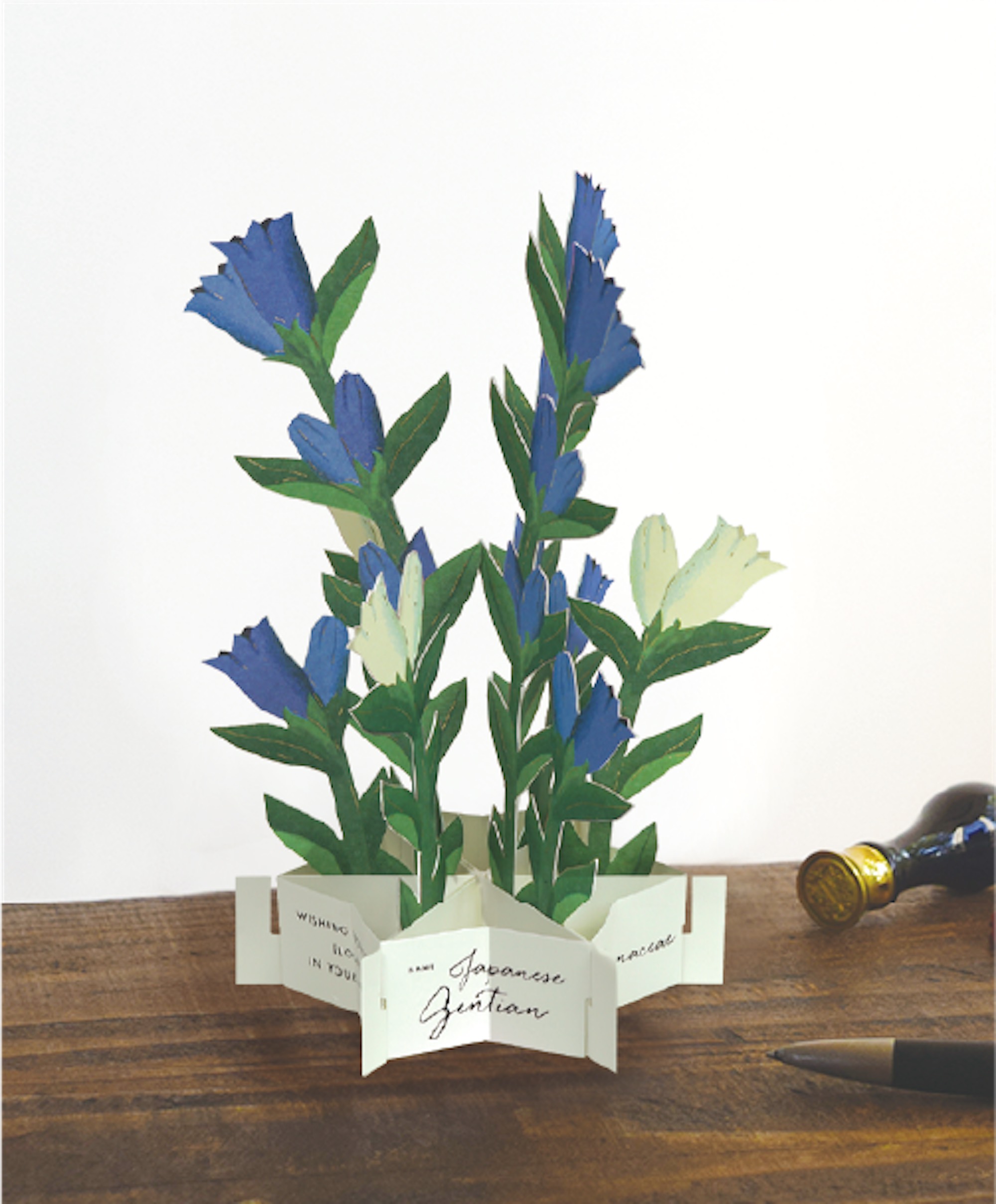 #23 Japanischer Herbstenzian / Japanese Gentian - 3D Blooming Card