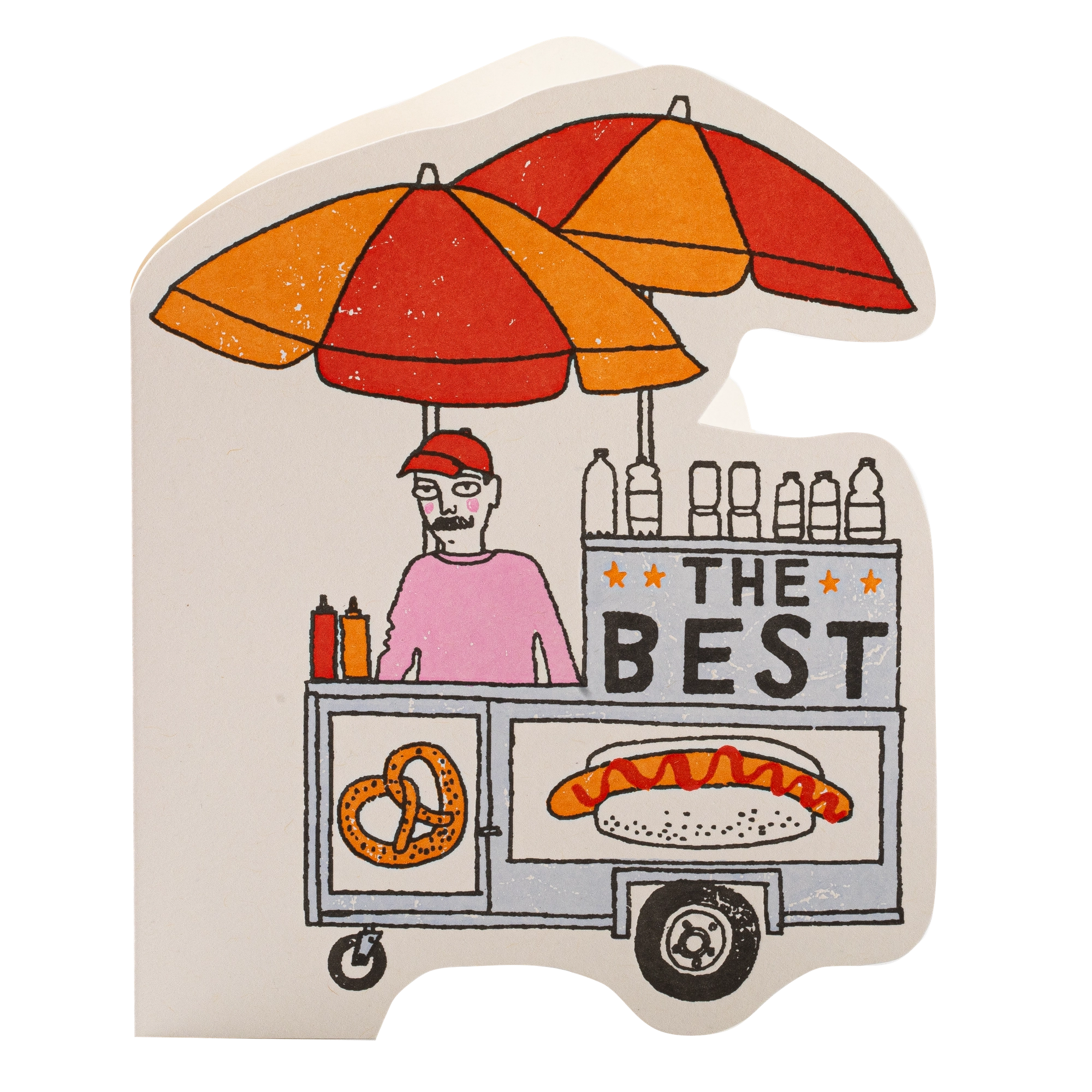 "Pretzel Cart" - 3D Klappkarte - Cut-Out Card von Archivist