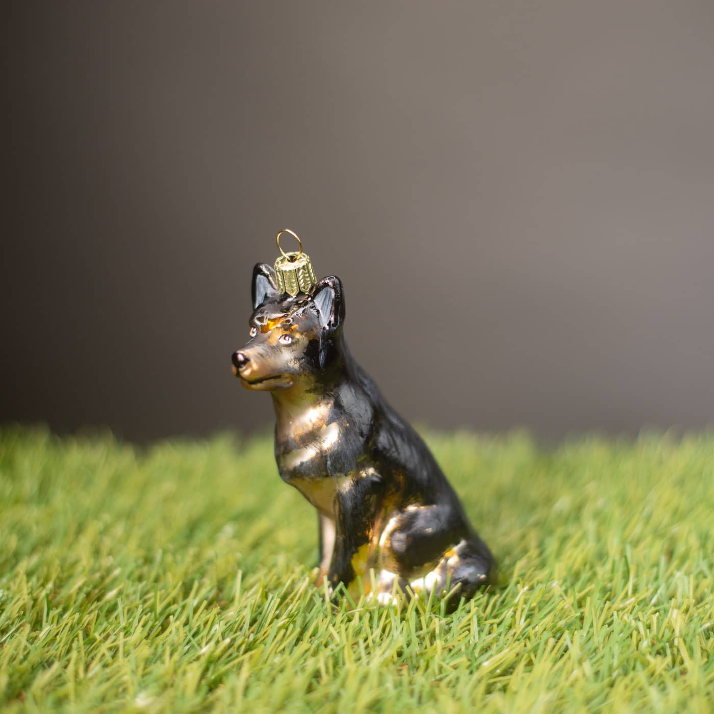 Schäferhund - Christbaumschmuck aus Glas von Weihnachtsland aus der Kategorie Christbaumschmuck mit der Artikelnummer OF23332