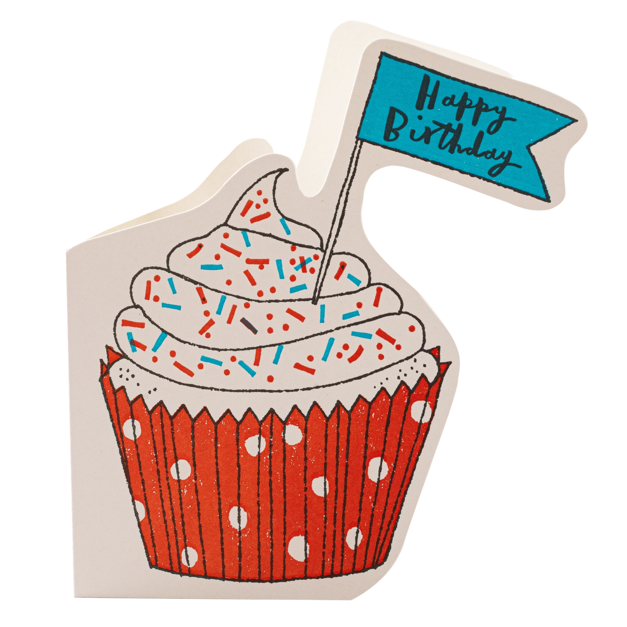 "Cupcake Birthday" - 3D Klappkarte - Cut-Out Card von Archivist