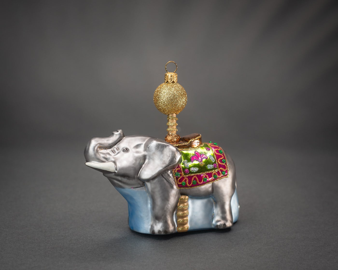 Elefant Karusselltier - Christbaumschmuck aus Glas von Hanco aus der Kategorie Christbaumschmuck mit der Artikelnummer 2607.01