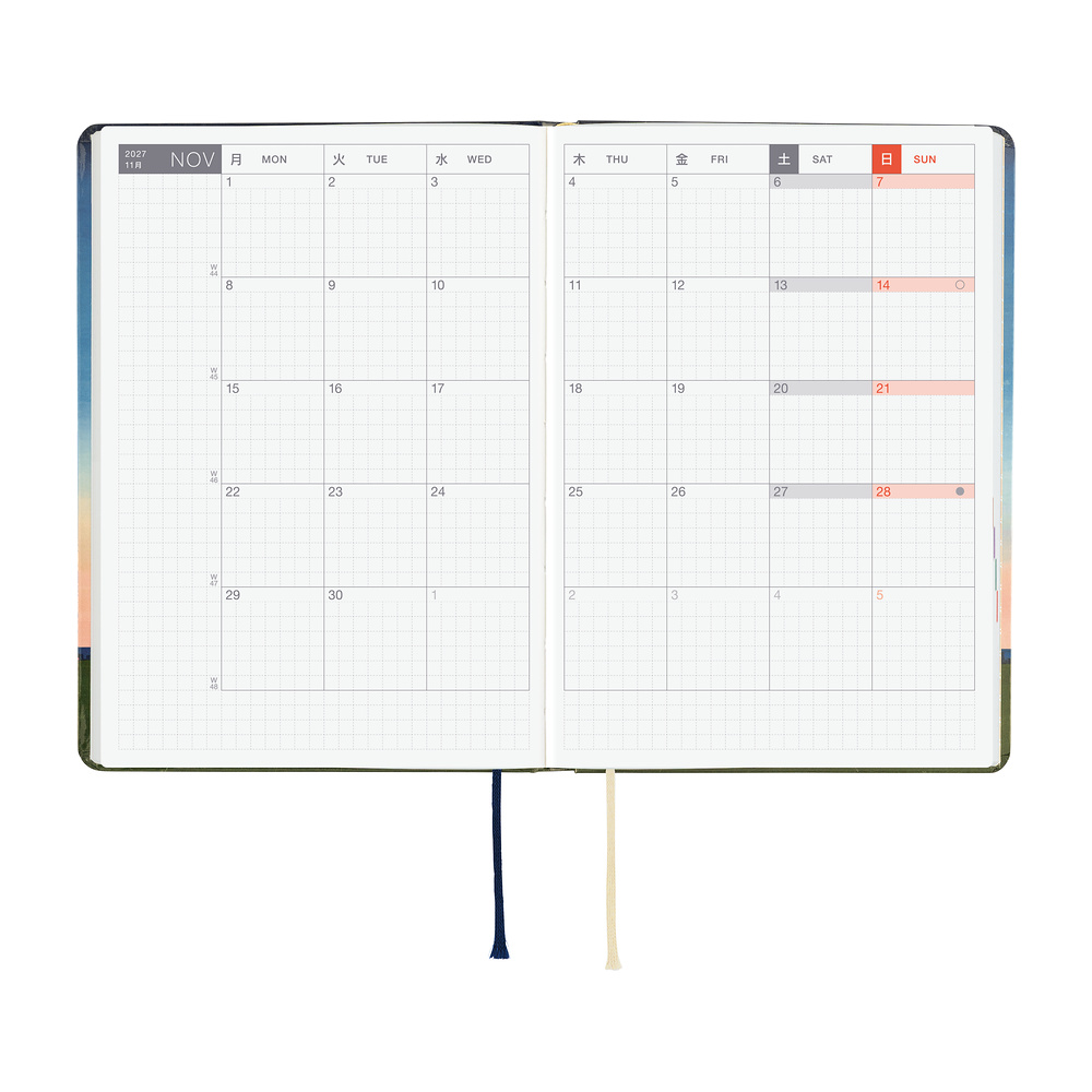 HON A6 2027 englisch – Hiroko Kubota: String Telephone Until the Moon is Full | Hobonichi