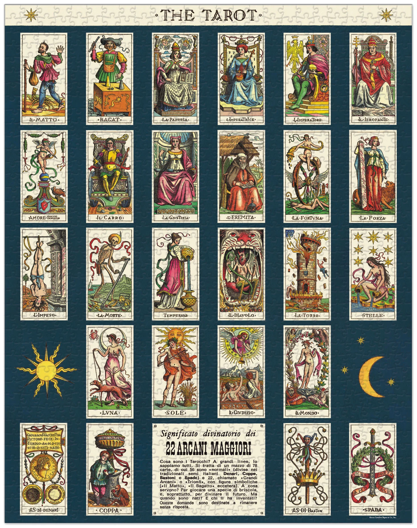 Tarot - Vintage Puzzle von Cavallini - 1.000 Teile Tarot - Vintage Puzzle von Cavallini - 1.000 Teile