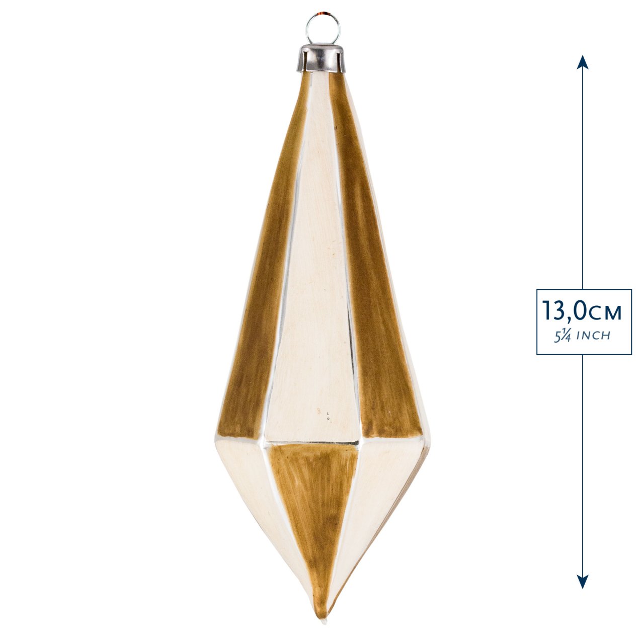 Art Déco Edition "Creme - Gold“ - 10 Teile - Christbaumschmuck aus Glas