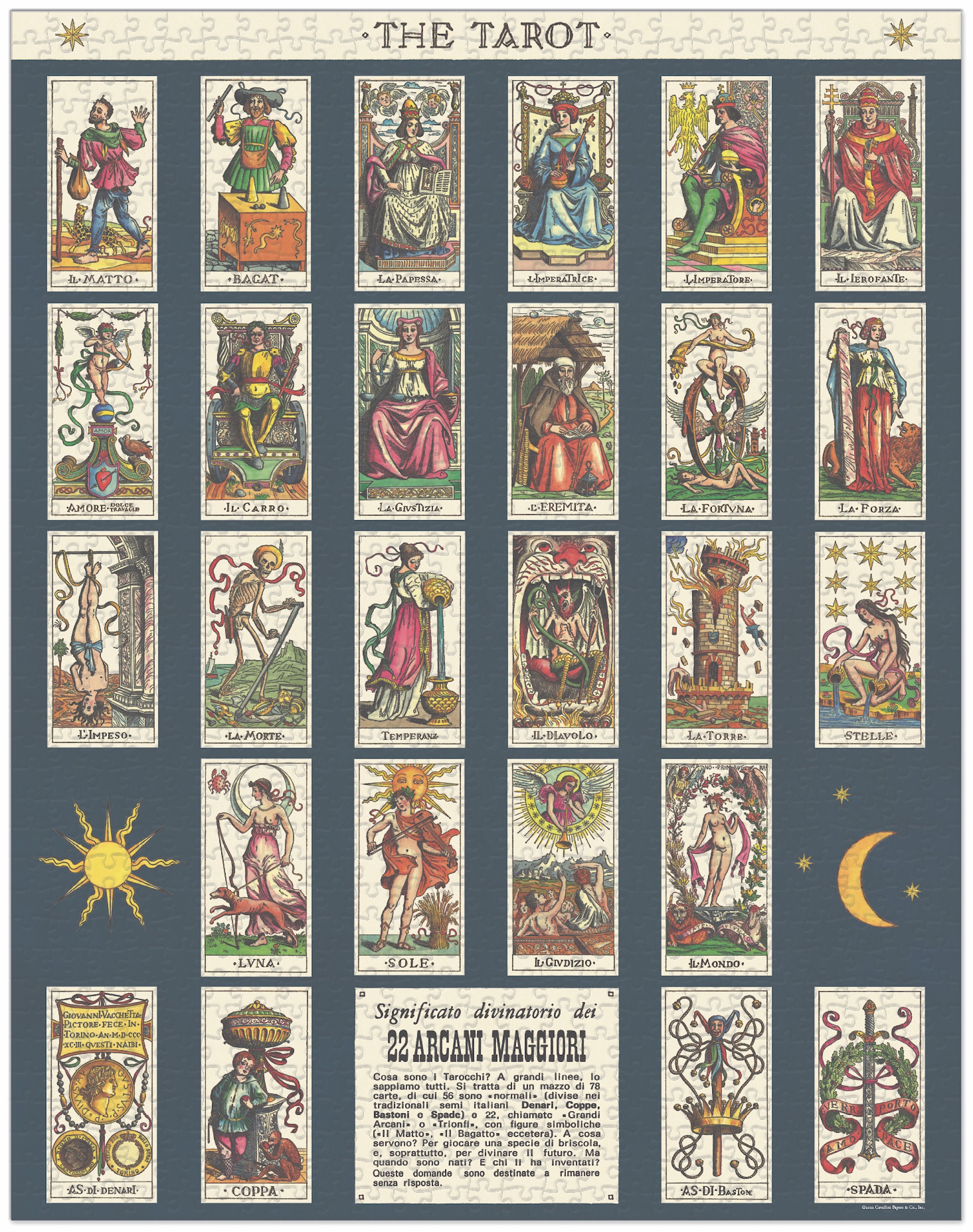 Tarot - Vintage Puzzle von Cavallini - 1.000 Teile