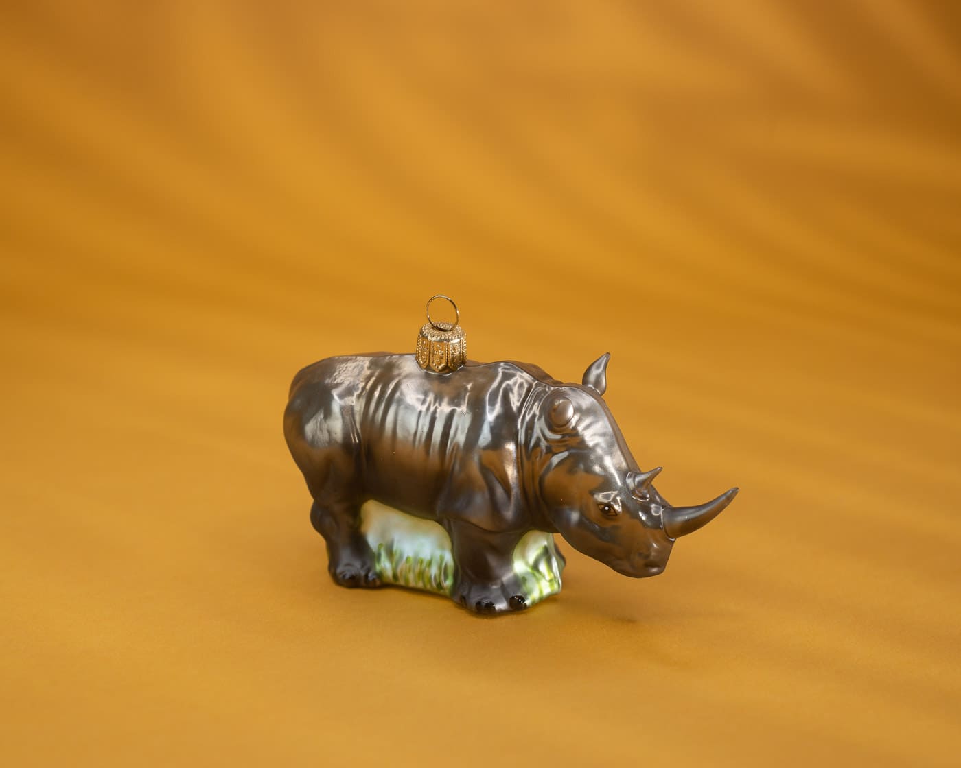 Nashorn - Christbaumschmuck aus Glas-1703.01-Hanco-wilde Tiere Nashorn - Christbaumschmuck aus Glas von Hanco aus der Kategorie wilde Tiere mit der Artikelnummer 1703.01