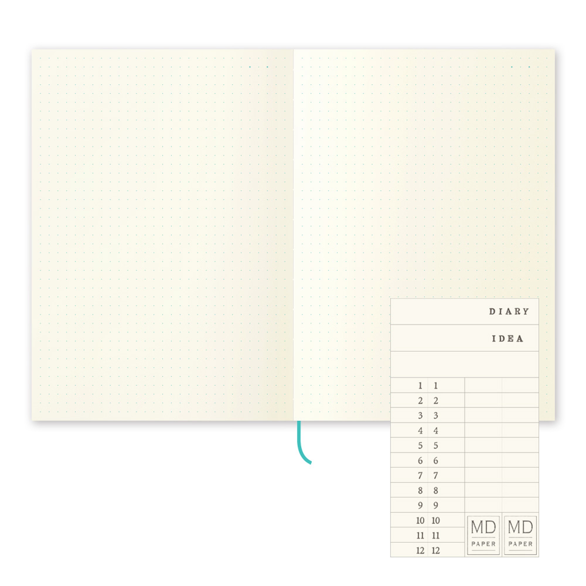 MD Notebook Journal - A5 - Dot Grid - Midori Notizbuch von Midori Japan aus der Kategorie MD Journal mit der Artikelnummer 15310006