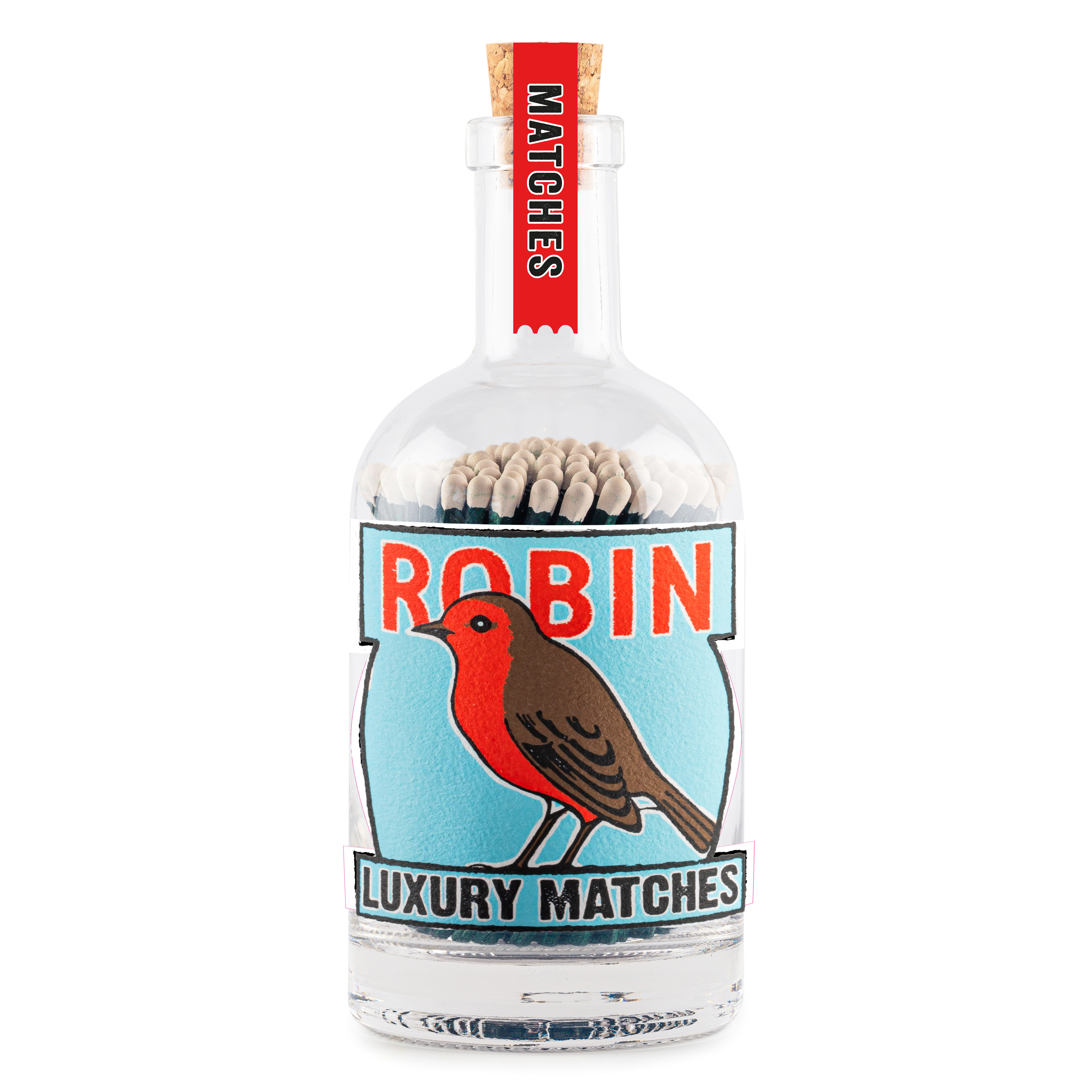 Streichhölzer "The Robin" im Glas - Streichholzflasche von Archivist