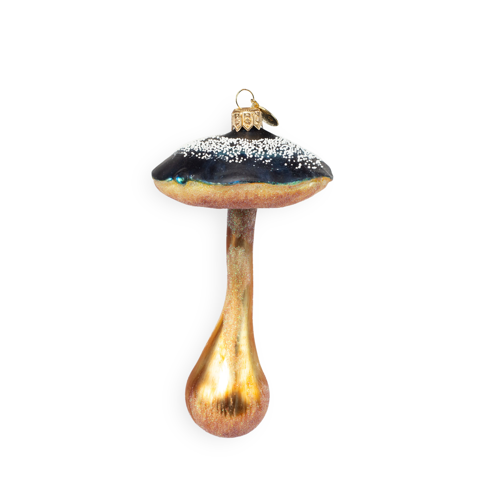 Pilz Dunkelblau - Christbaumschmuck - Freigeformte Glaskunst aus Polen