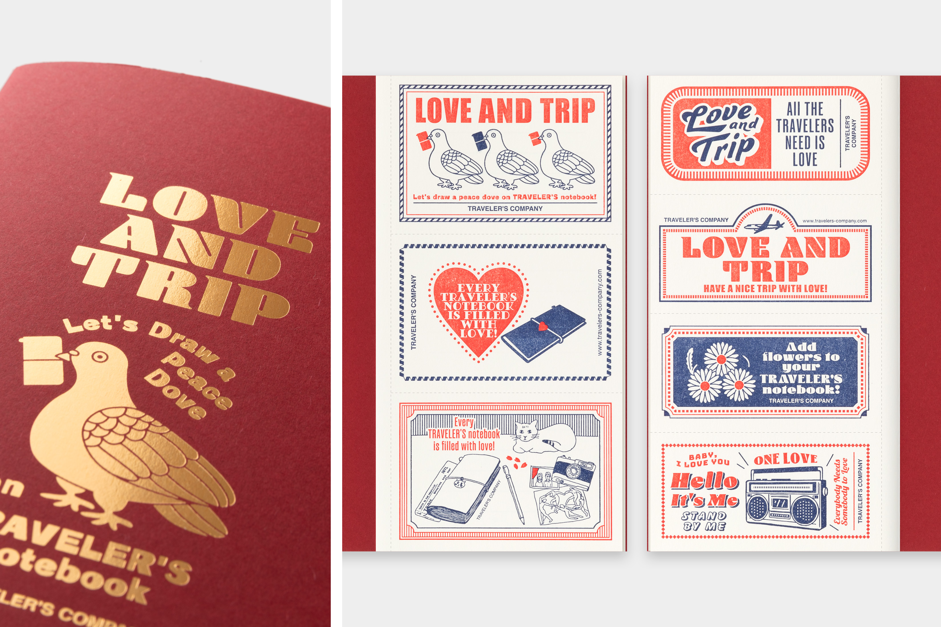 TRAVELER'S Notebook Refill "Love and Trip" - Limited Edition - ***Preorder / Vorbestellung***