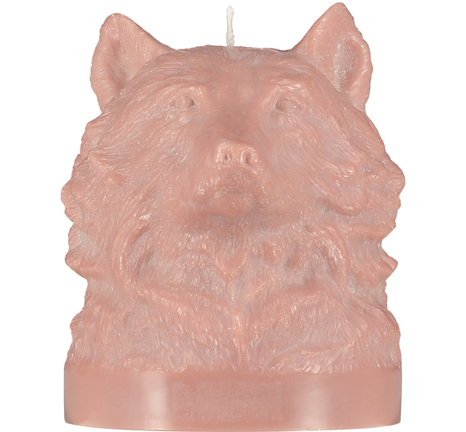 Kerze Wolf Skulptur - Old Rose - von British Colour Standard von British Colour Standard aus der Kategorie Kerzen & Kerzenständer mit der Artikelnummer BCS445