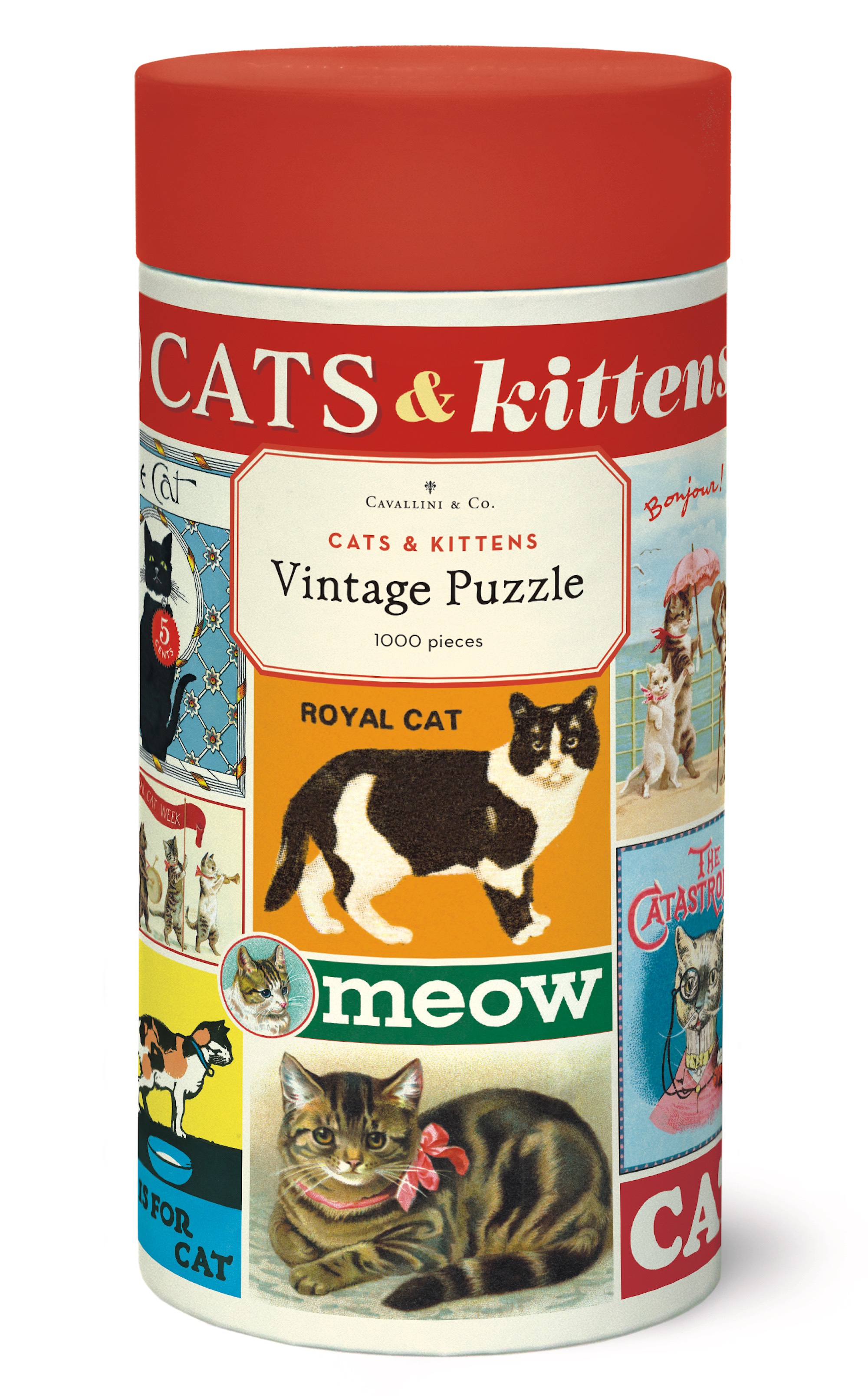 Cats & Kittens - Vintage Puzzle von Cavallini - 1.000 Teile