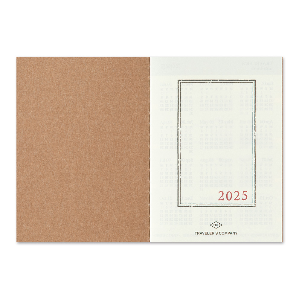 2025 Kalender (Monatsansicht) - TRAVELER'S Notebook Passport Refill