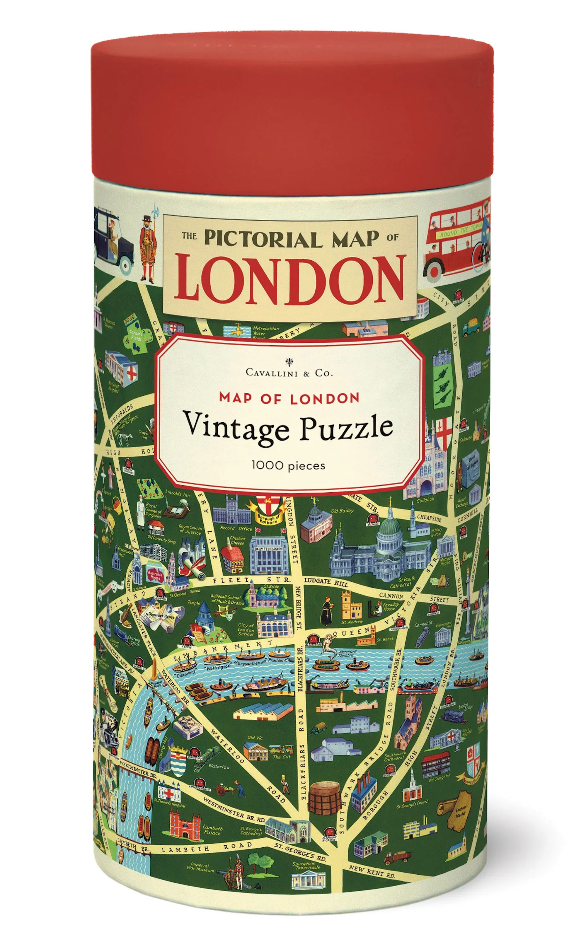 Map of London - Vintage Puzzle von Cavallini - 1.000 Teile Map of London - Vintage Puzzle von Cavallini - 1.000 Teile