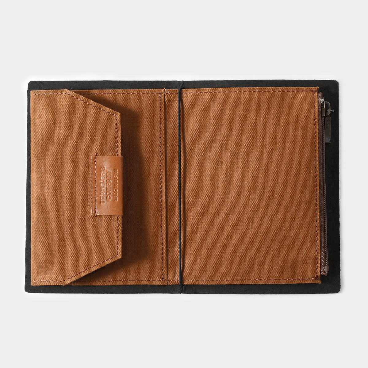 Zipper Case Baumwolle "Braun" - TRAVELER'S FACTORY Notebook Refill Passport