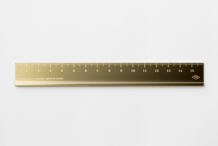 Messing Lineal 15 cm - Serie BRASS von der TRAVELER'S COMPANY JAPAN