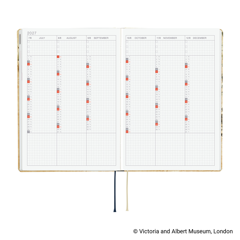 HON A5 2027 englisch – V&A Series: Vine | Hobonichi