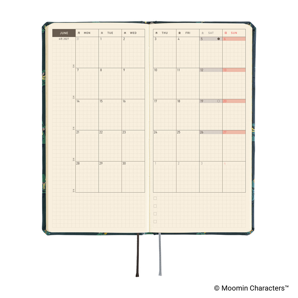 Weeks 2027 englisch – Moomin: A Day in the Life of Snufkin | Hobonichi