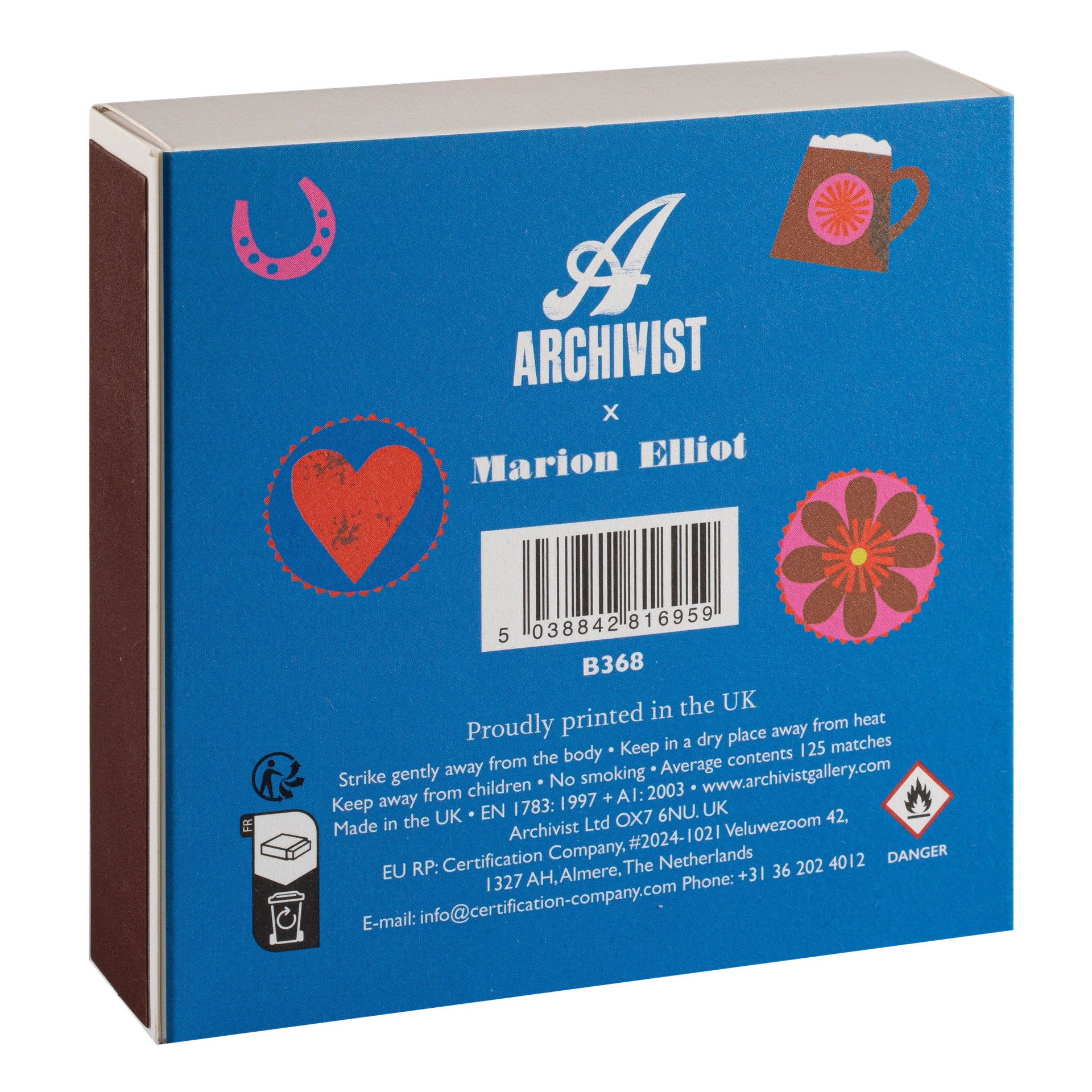 Streichhölzer "Colourful Gentleman" - Square Matches von Archivist