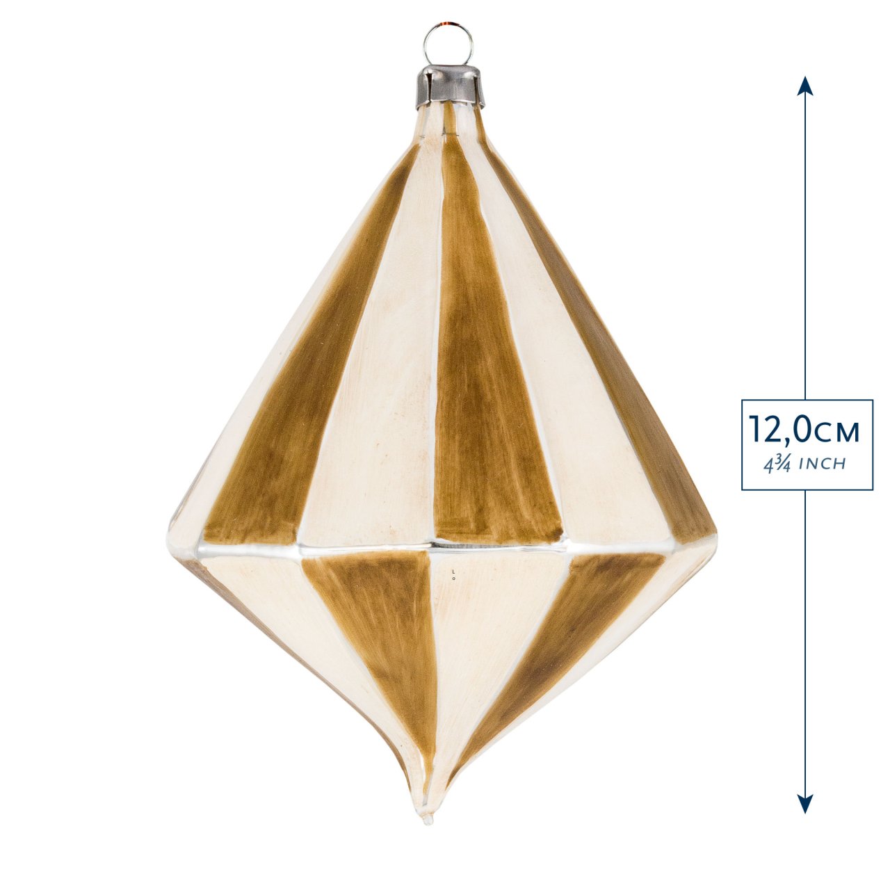 Art Déco Edition "Creme - Gold“ - 10 Teile - Christbaumschmuck aus Glas