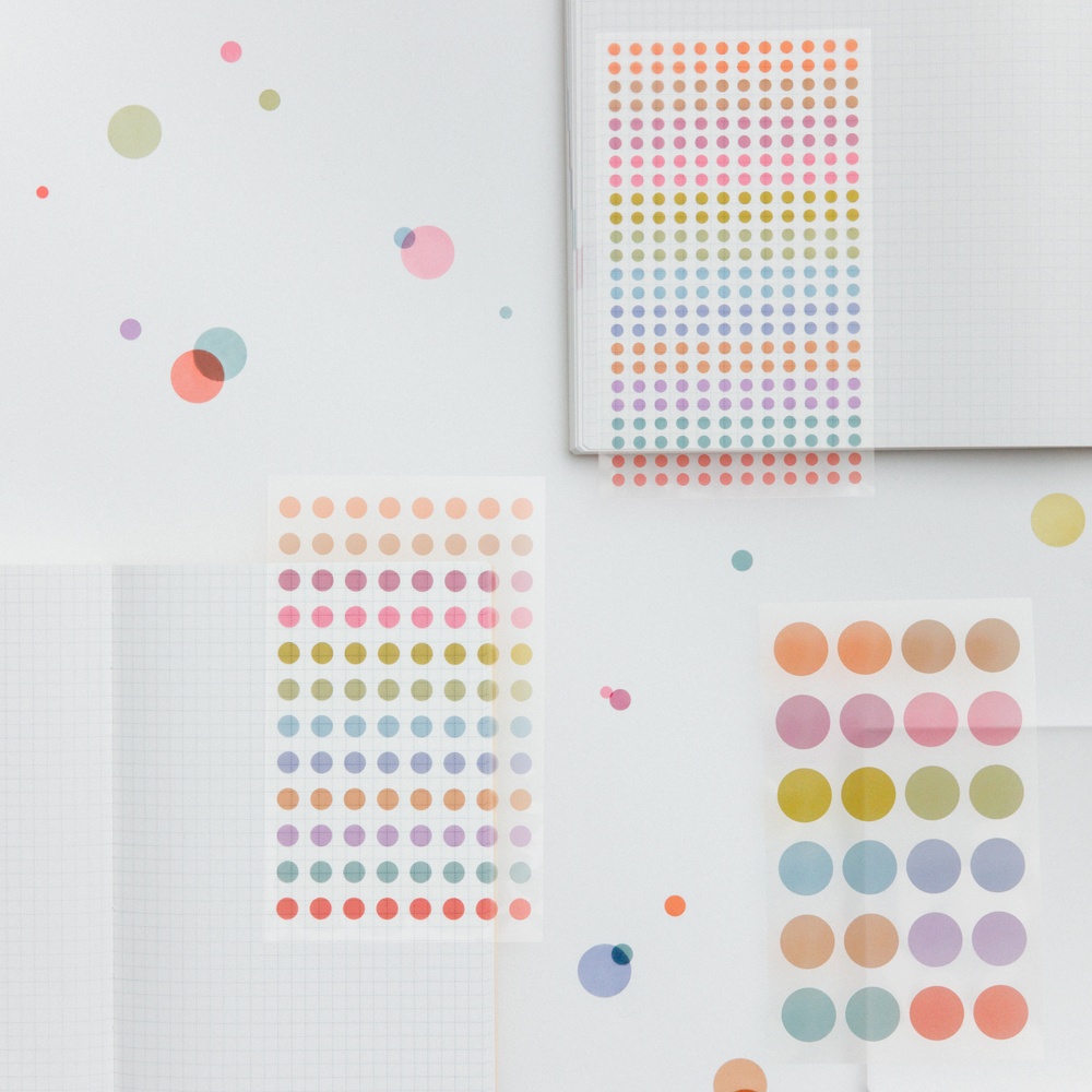 Punkt-Sticker transparent – TSUKI no IRO: 15 mm | Hobonichi