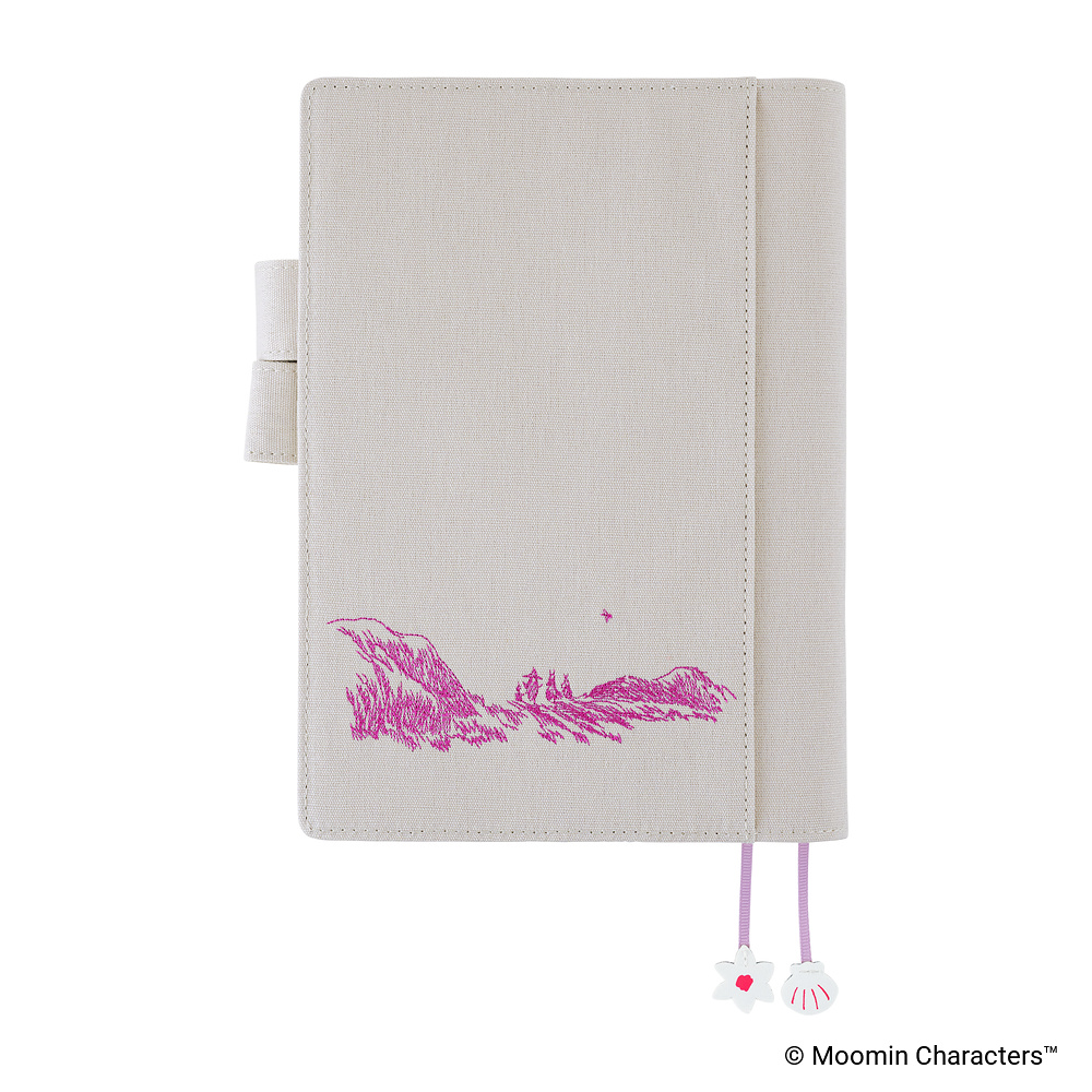 Hülle A5 Cousin – Moomin: My Yard (Pink Gray) | Hobonichi