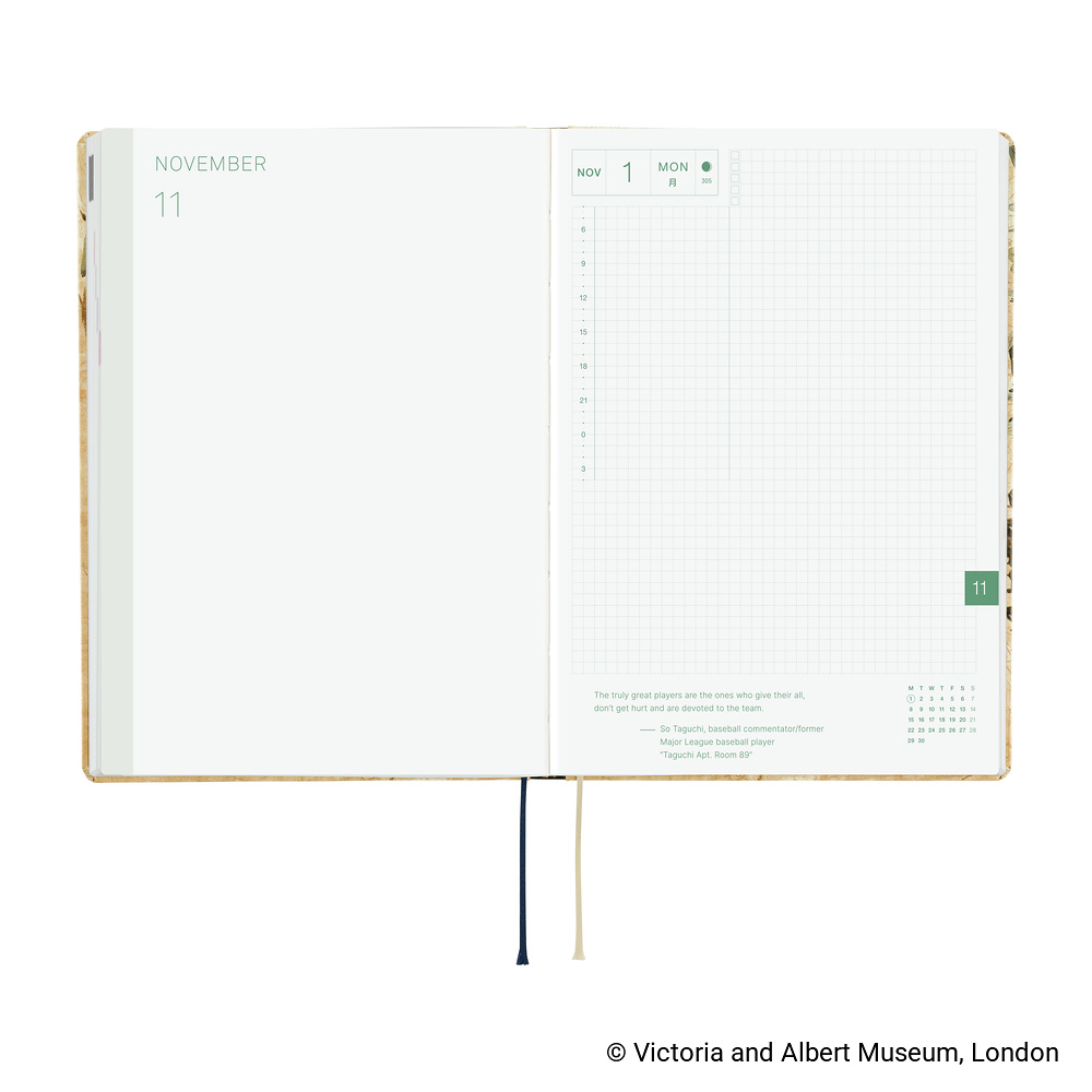 HON A5 2027 englisch – V&A Series: Vine | Hobonichi