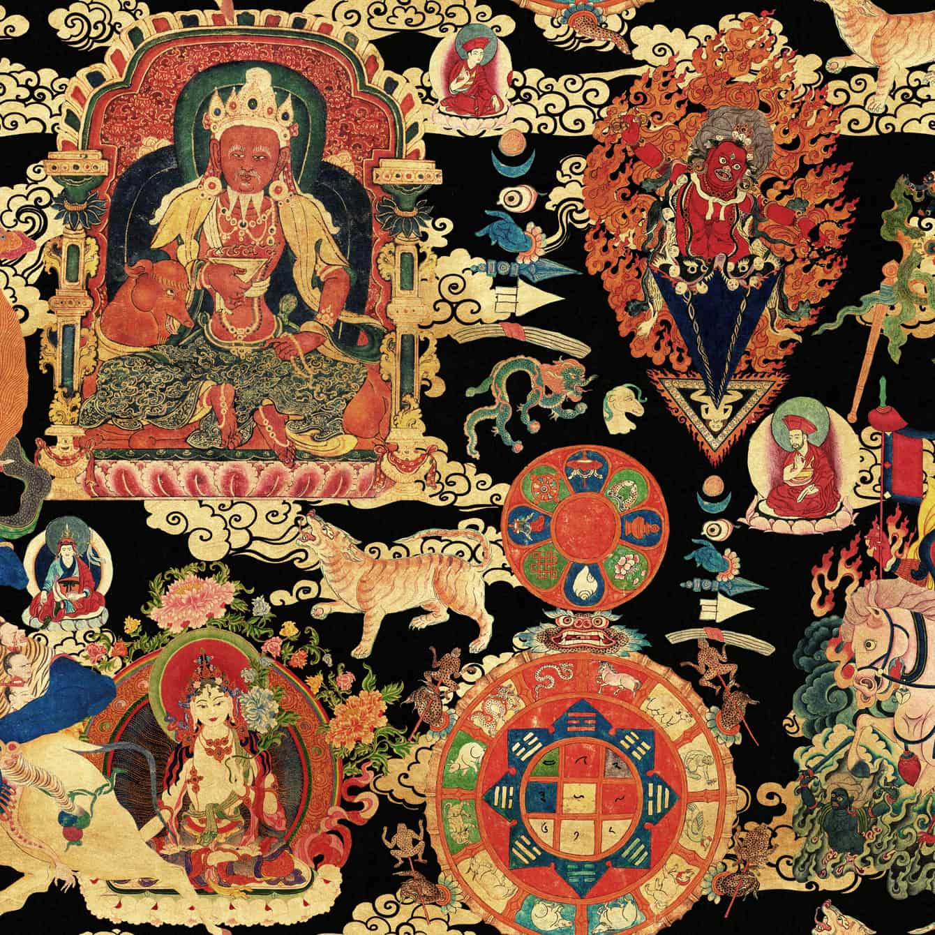 Tapete TIBETAN TAPESTRY Metallic Edition-WP20450-MINDTHEGAP-MIND THE GAP Tapete TIBETAN TAPESTRY Metallic Edition von MINDTHEGAP aus der Kategorie MIND THE GAP mit der Artikelnummer WP20450
