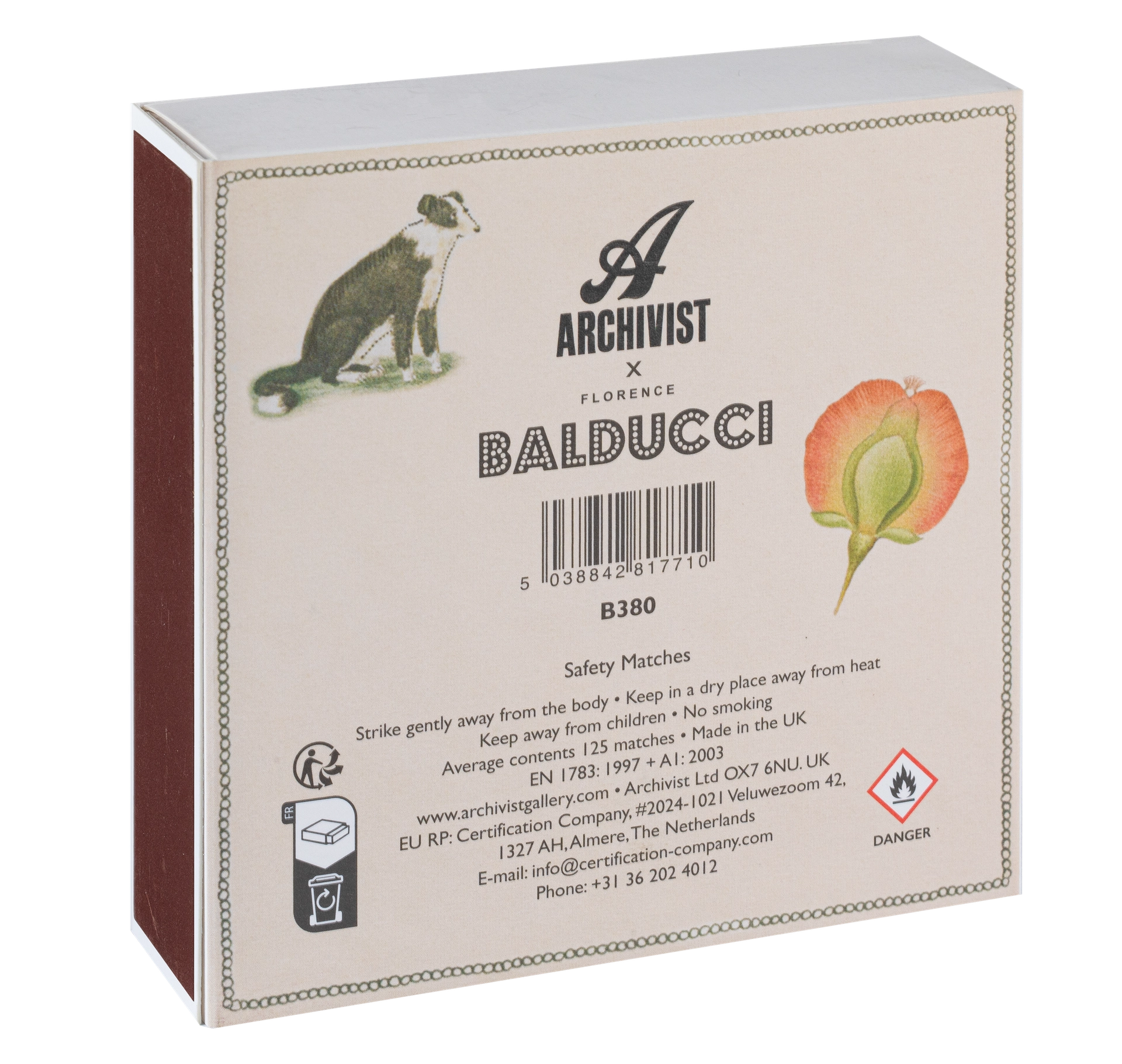 Streichhölzer "Chien Botanical Drawing"