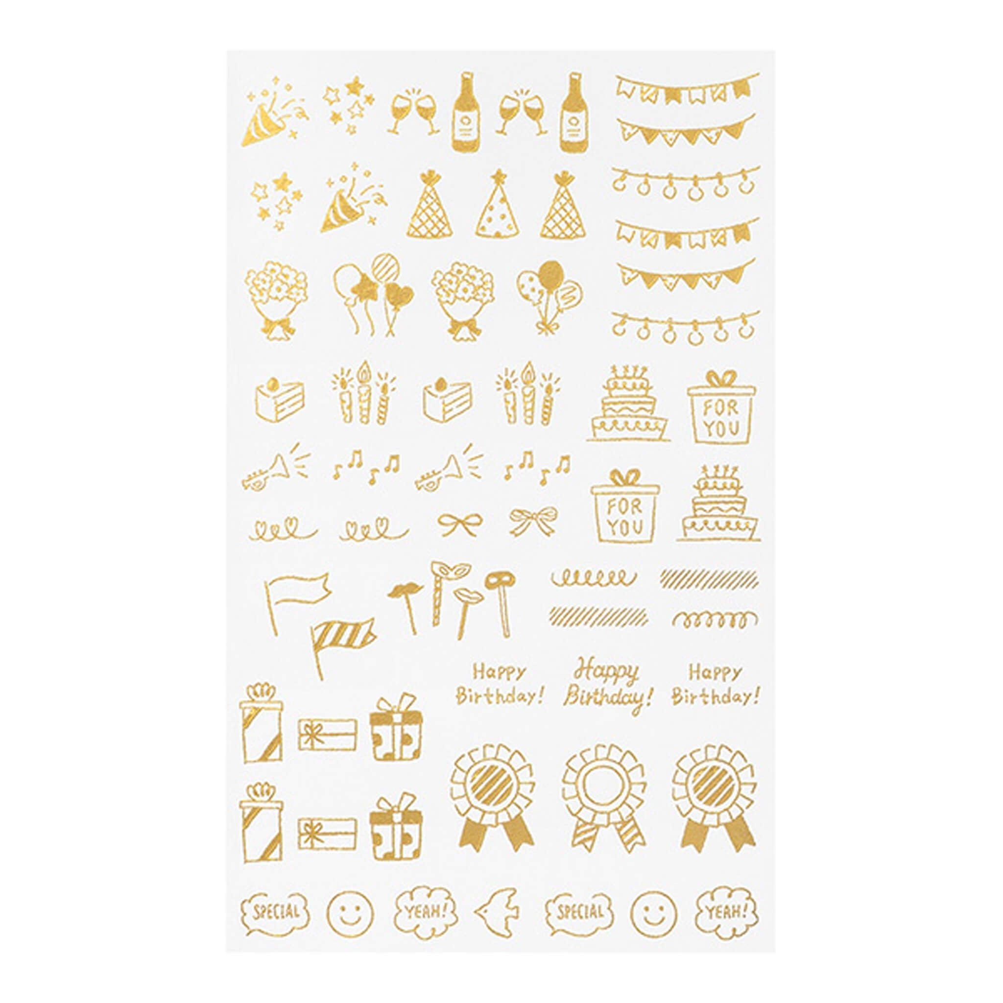 Midori Transfer Sticker Gold - Celebration Midori Transfer Sticker Gold - Celebration