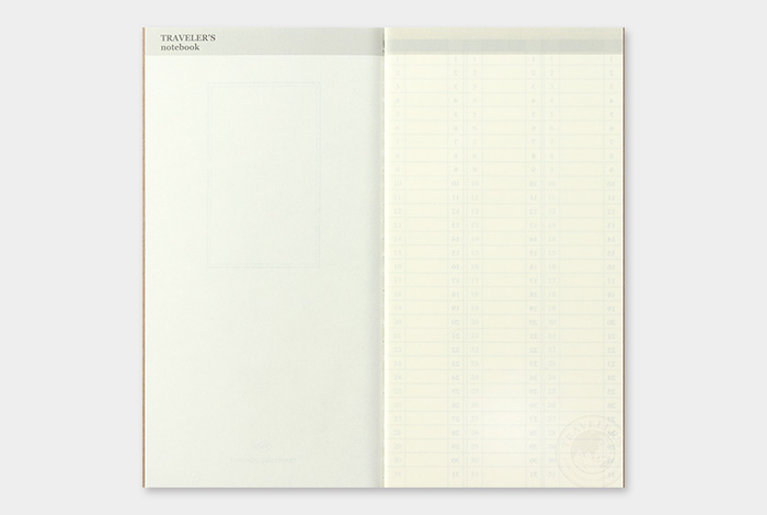 018 - freier Kalender (Wochenansicht Vertikal) - TRAVELER'S Notebook Refill