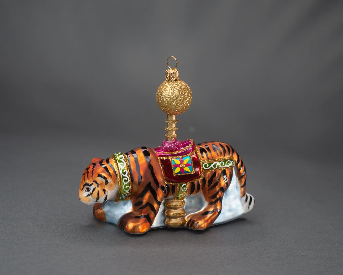 Tiger Karusselltier - Christbaumschmuck aus Glas von Hanco aus der Kategorie Christbaumschmuck mit der Artikelnummer 2605.01